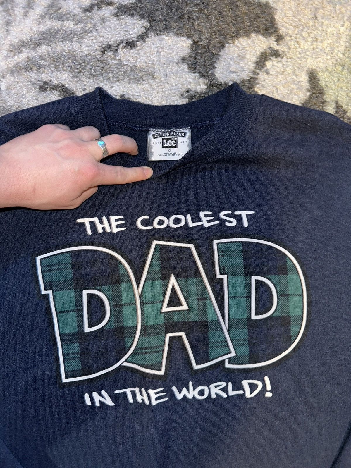 Lee × Vintage Vintage Lee Coolest Dad Crewneck Sweatshirt Size US XL / EU 56 / 4 - 2 Thumbnail