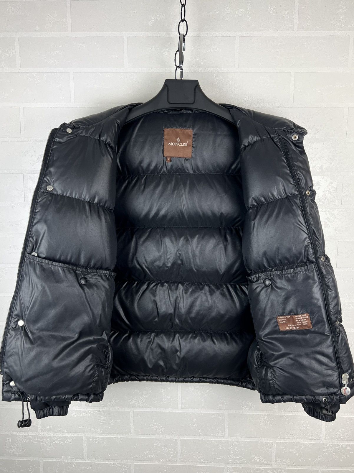 Moncler MONCLER Jacket Down Puffer Patch Logo Black Vintage Rare Men Size US S / EU 44-46 / 1 - 11 Thumbnail