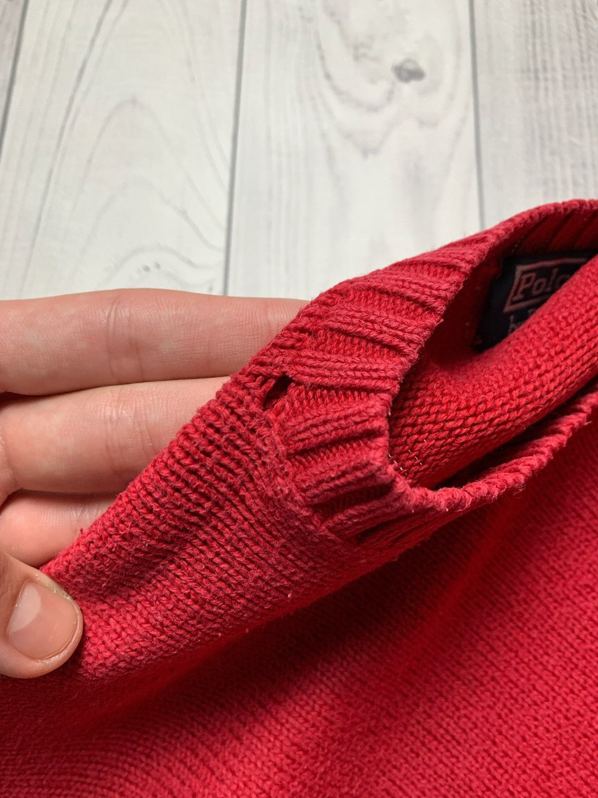 Polo Ralph Lauren × Vintage Vintage Polo Ralph Lauren sweater red knitted size L logo Size US L / EU 52-54 / 3 - 12 Thumbnail