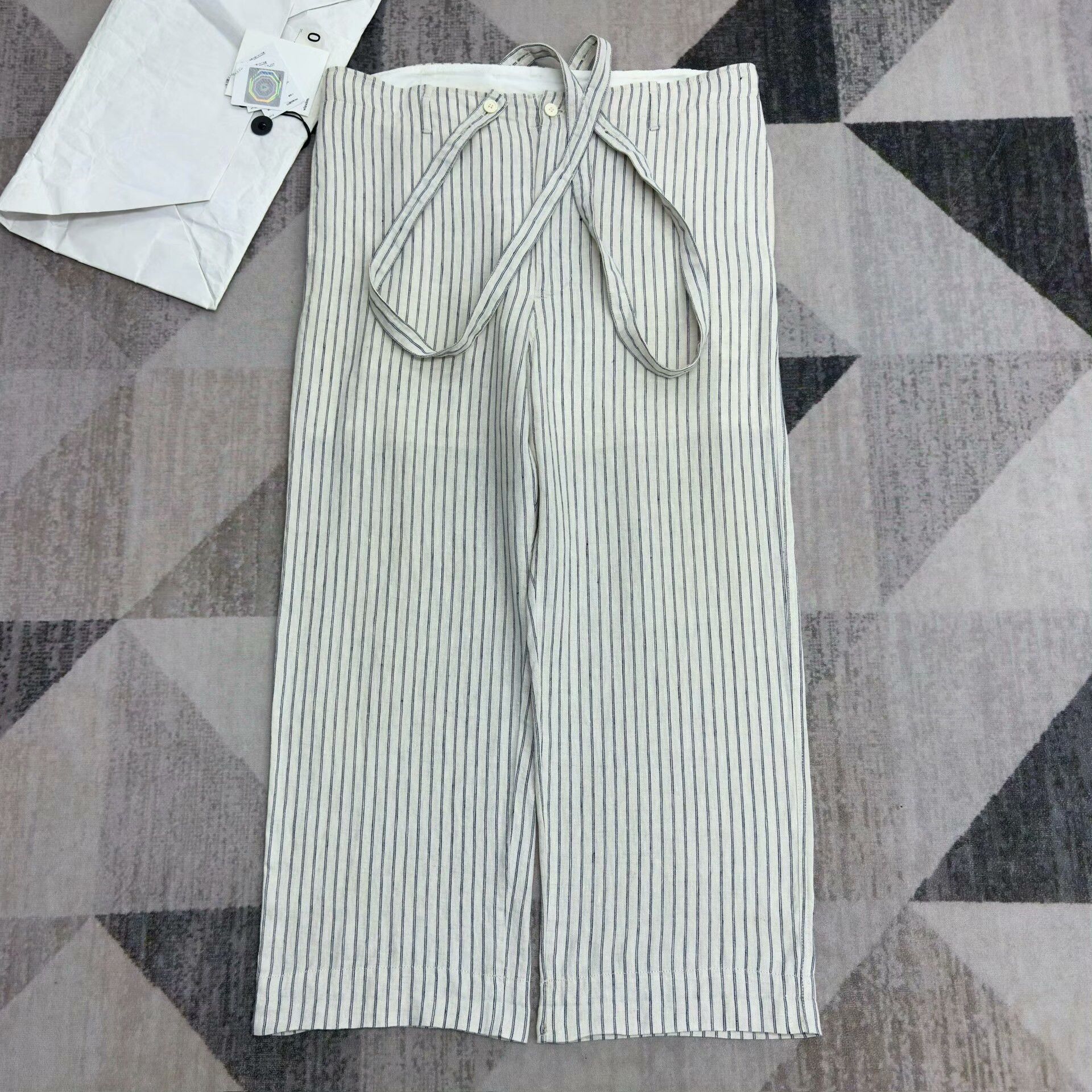Visvim visvim ivory striped suspenders pants Size 22" - 1 Thumbnail