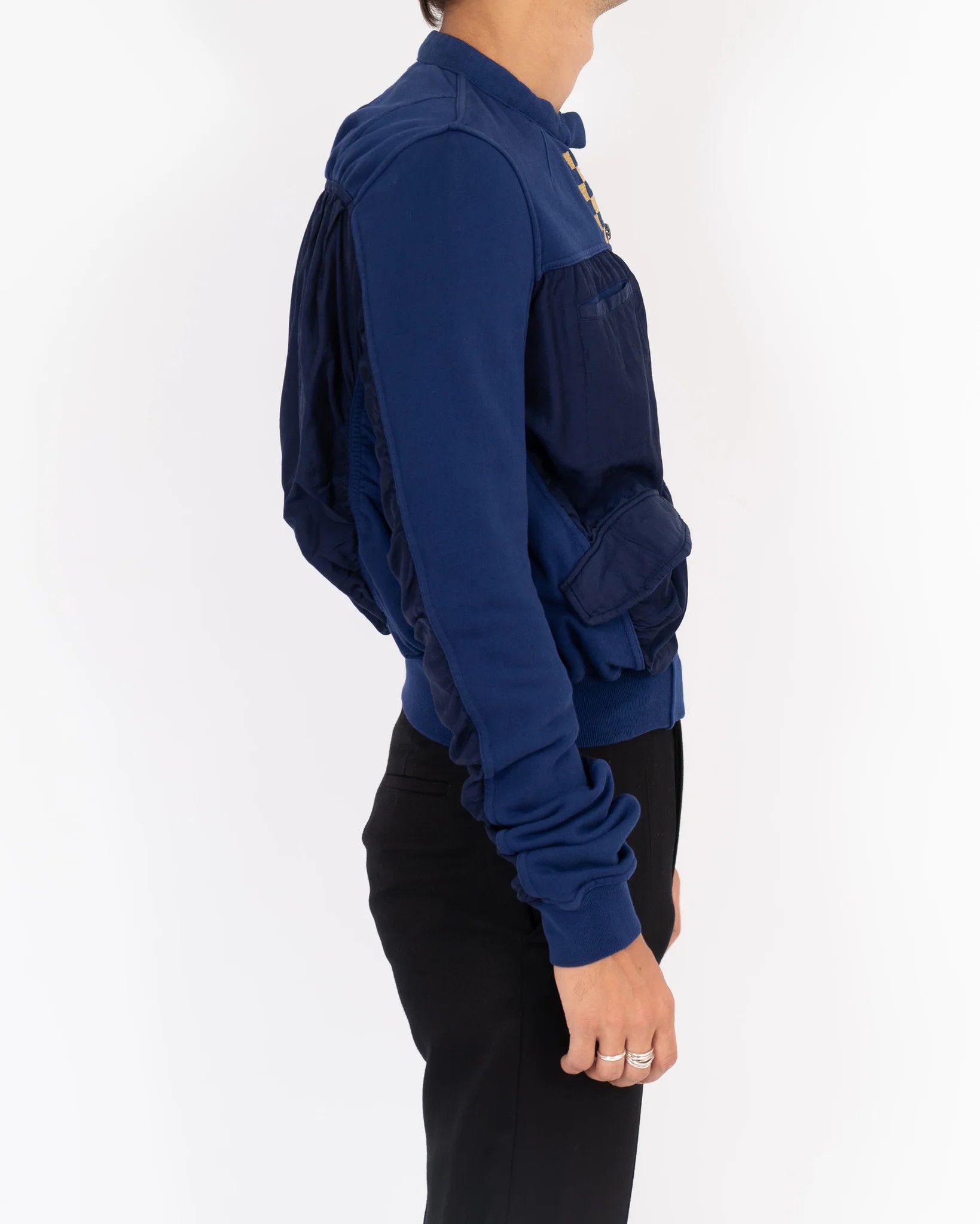 Haider Ackermann FW19 Blue Checkered Embroidery Bomber Size US XS / EU 42 / 0 - 4 Thumbnail