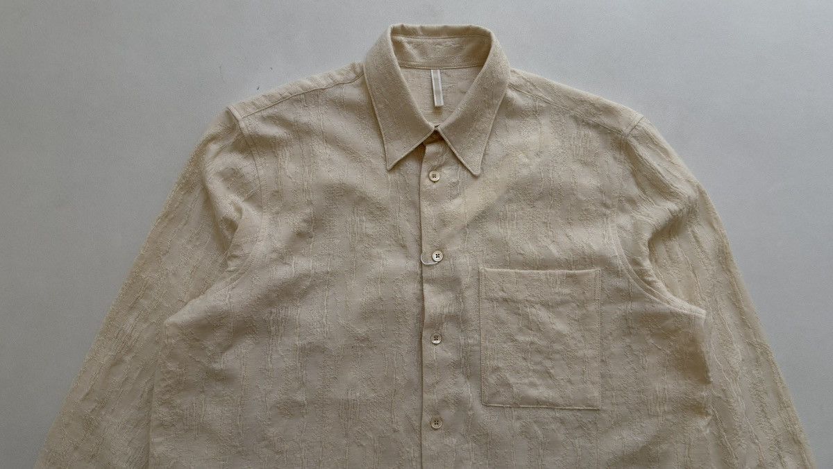 Sunflower ‘Ace’ Textured Cream Cotton Boxy Fit Shirt Size US M / EU 48-50 / 2 - 3 Thumbnail