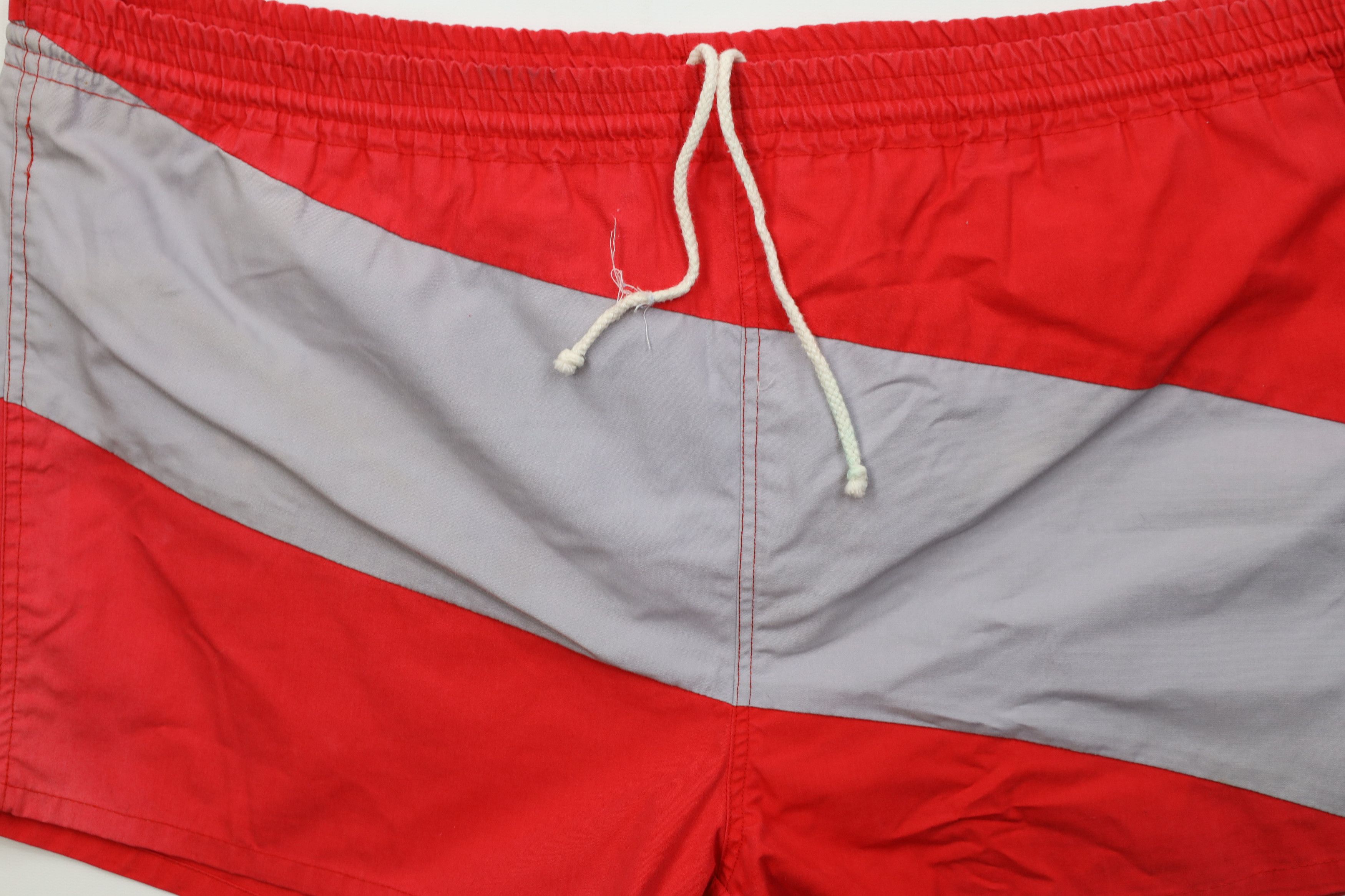 Vintage Vintage 70s 80s Streetwear Block Lined Shorts Swim Trunks Size US 38 / EU 54 - 3 Thumbnail