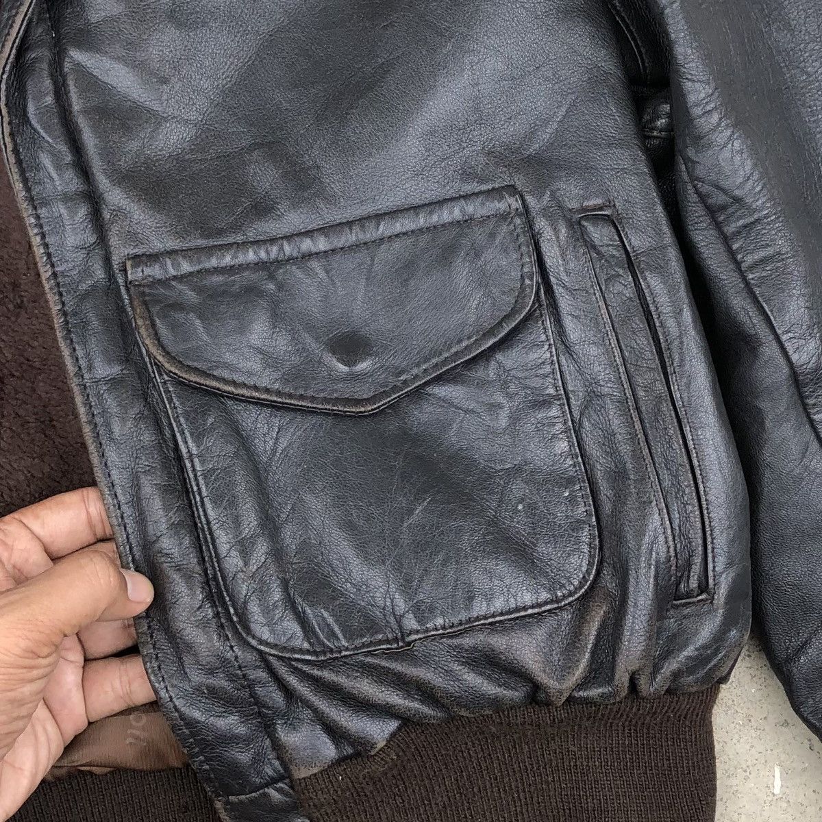 Schott VTG Schott Bros Leather Bomber flight Jacket Type 85 19-MS Size US M / EU 48-50 / 2 - 11 Thumbnail