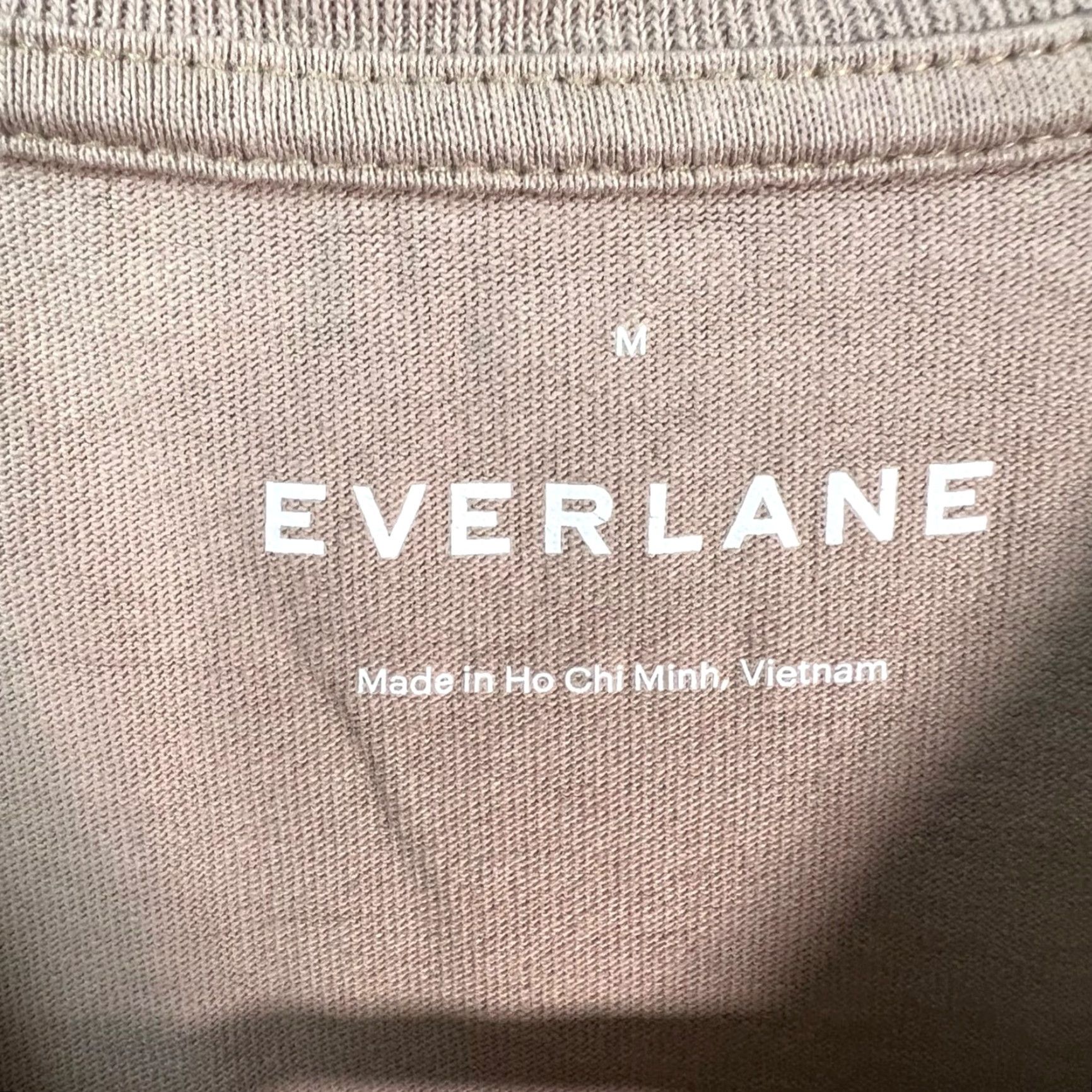 Everlane Everlane Mens Size Medium Crop Beige Crewneck Short Sleeve T-Shirt 100% Cotton Size US M / EU 48-50 / 2 - 3 Thumbnail