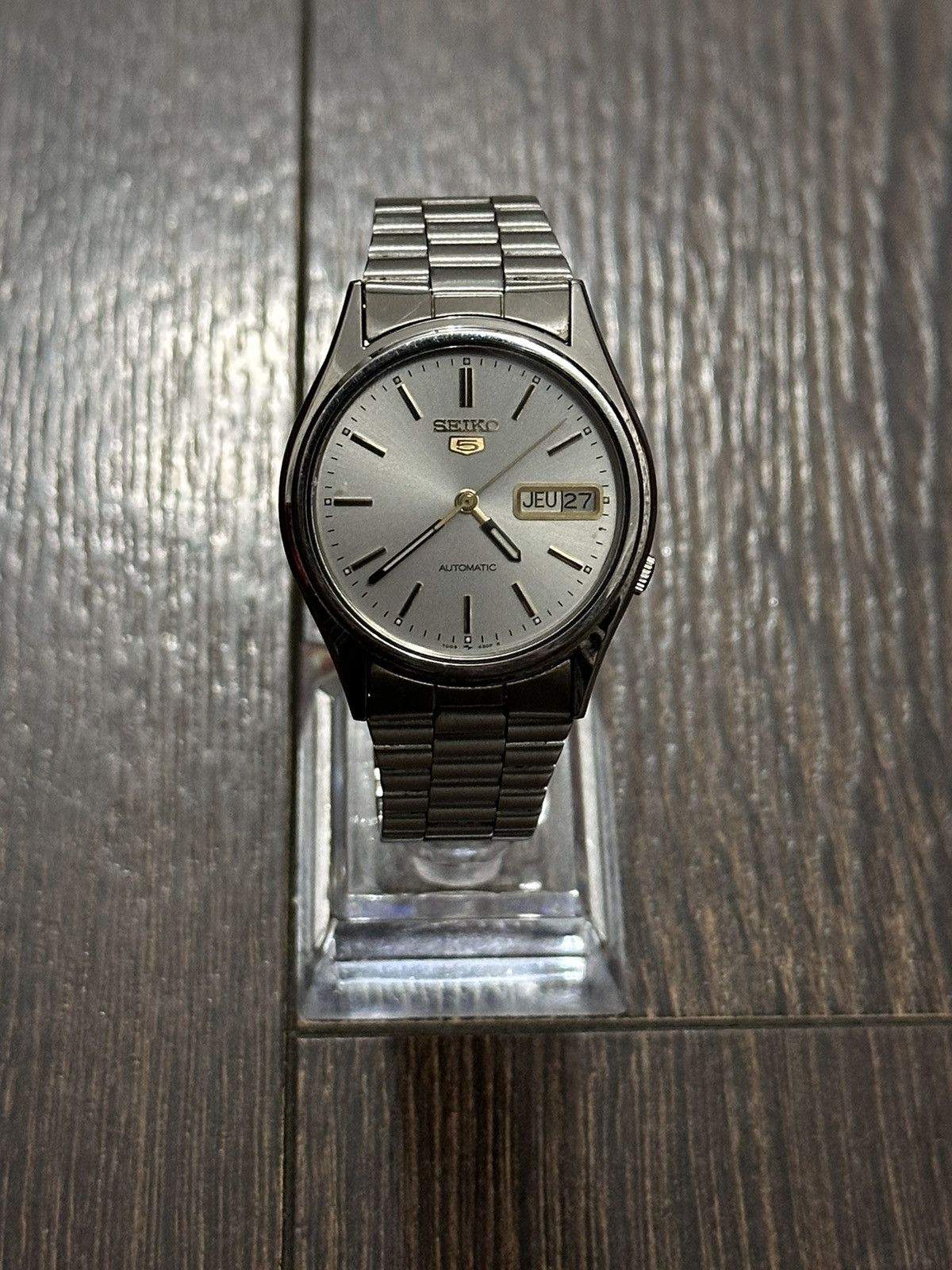 1993 Seiko 5 Automatic Grey Dial Legendary Wrist-Watch