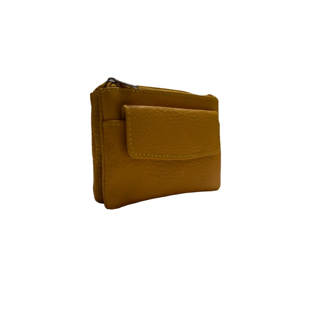 Handmade New COIN PURSE Credit YELLOW with 2 Keychain Leather Bag Size ONE SIZE - 4 Thumbnail