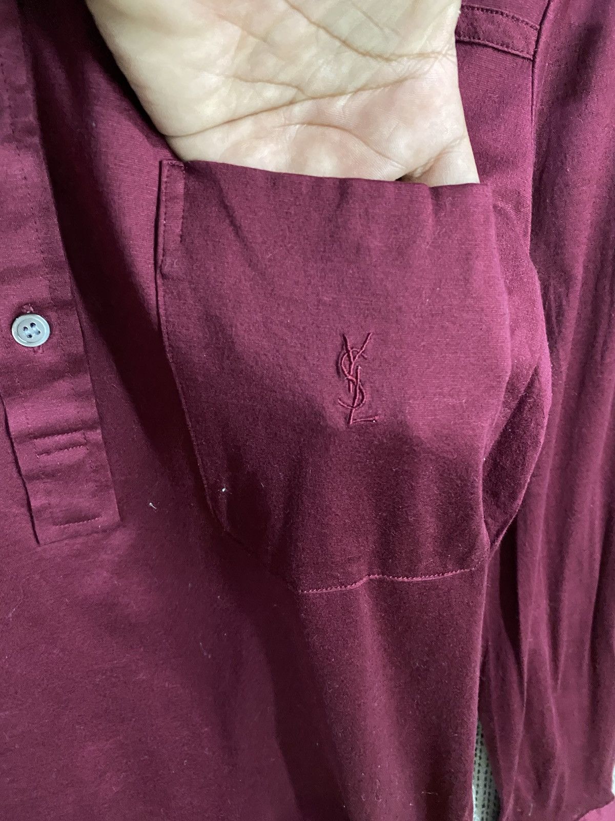 Yves Saint Laurent Vintage ysl tricots pour homme polo longsleeve small logo Size US M / EU 48-50 / 2 - 10 Thumbnail