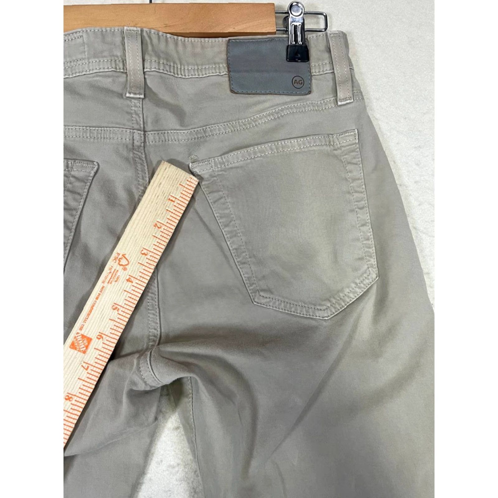Vintage VINTAGE AG Adriano Goldschmied The Tellis Jeans Beige 34x30 Men Slim Straight Cotton Spandex USA N/A Size US 34 / EU 50 - 6 Thumbnail