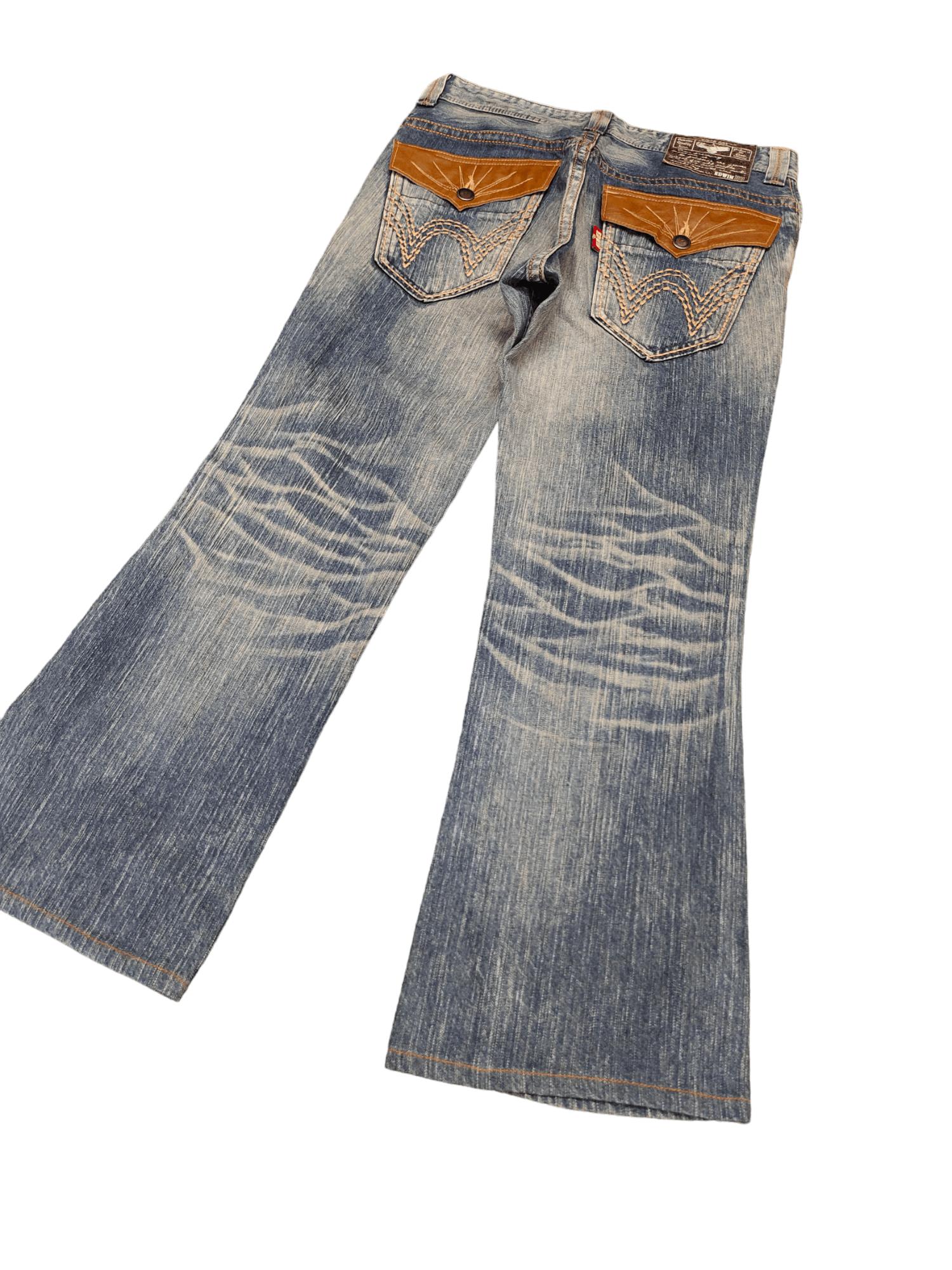 Edwin Flare Jeans Edwin XV Distres Faded Boot Cut Y2k Ifsixwasnine Size US 33 - 1 Thumbnail