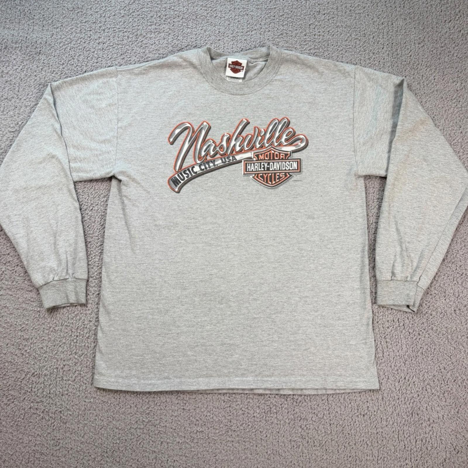 Harley Davidson Vintage Harley Davidson Nashville Long Sleeve Shirt TN L Size US L / EU 52-54 / 3 - 3 Thumbnail
