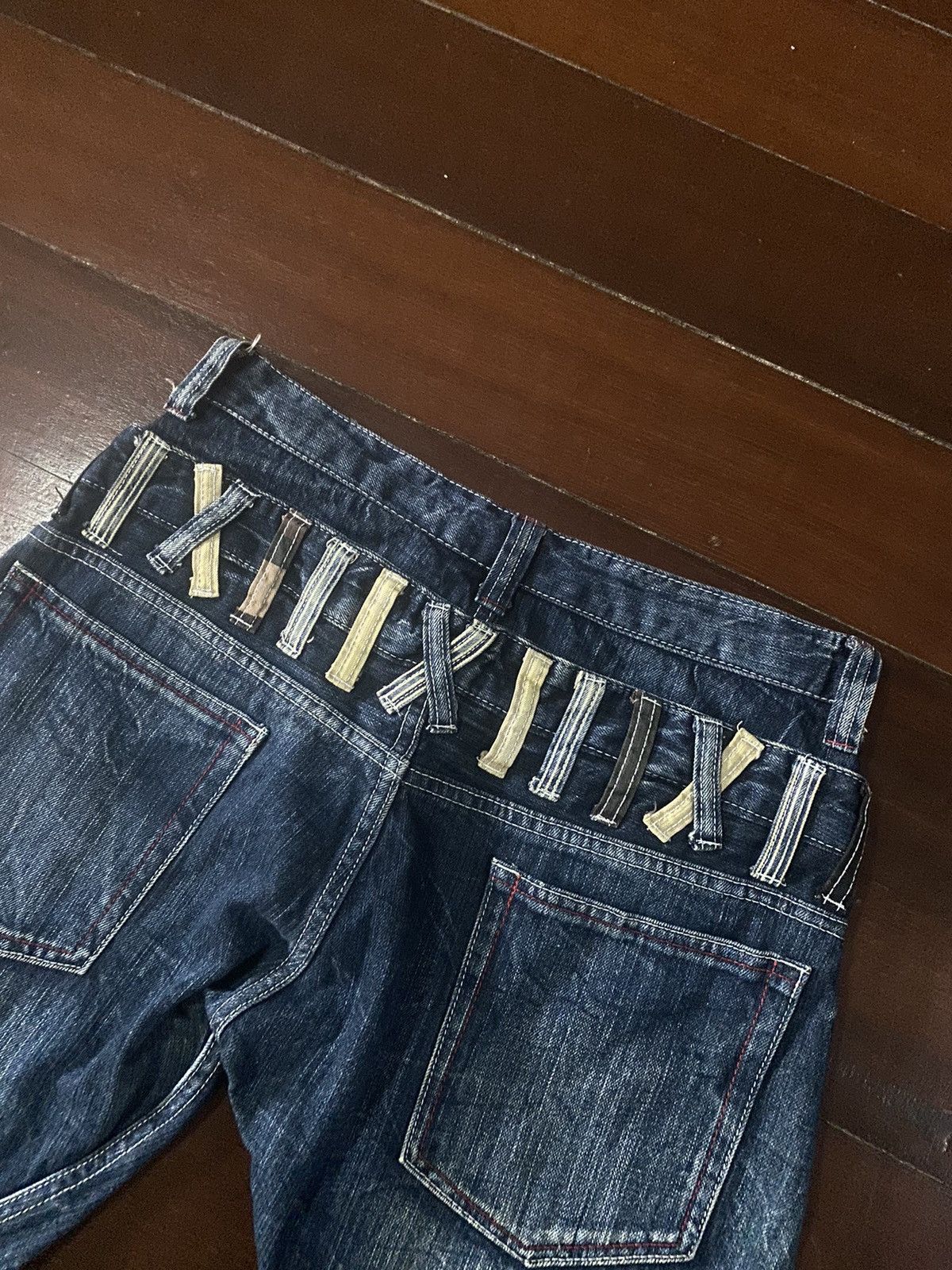 Japanese Brand FIRE DOMINATE HANDCRAFT DOUBLE WAIST FLARE JEANS HONEY COMB Size US 33 - 14 Thumbnail
