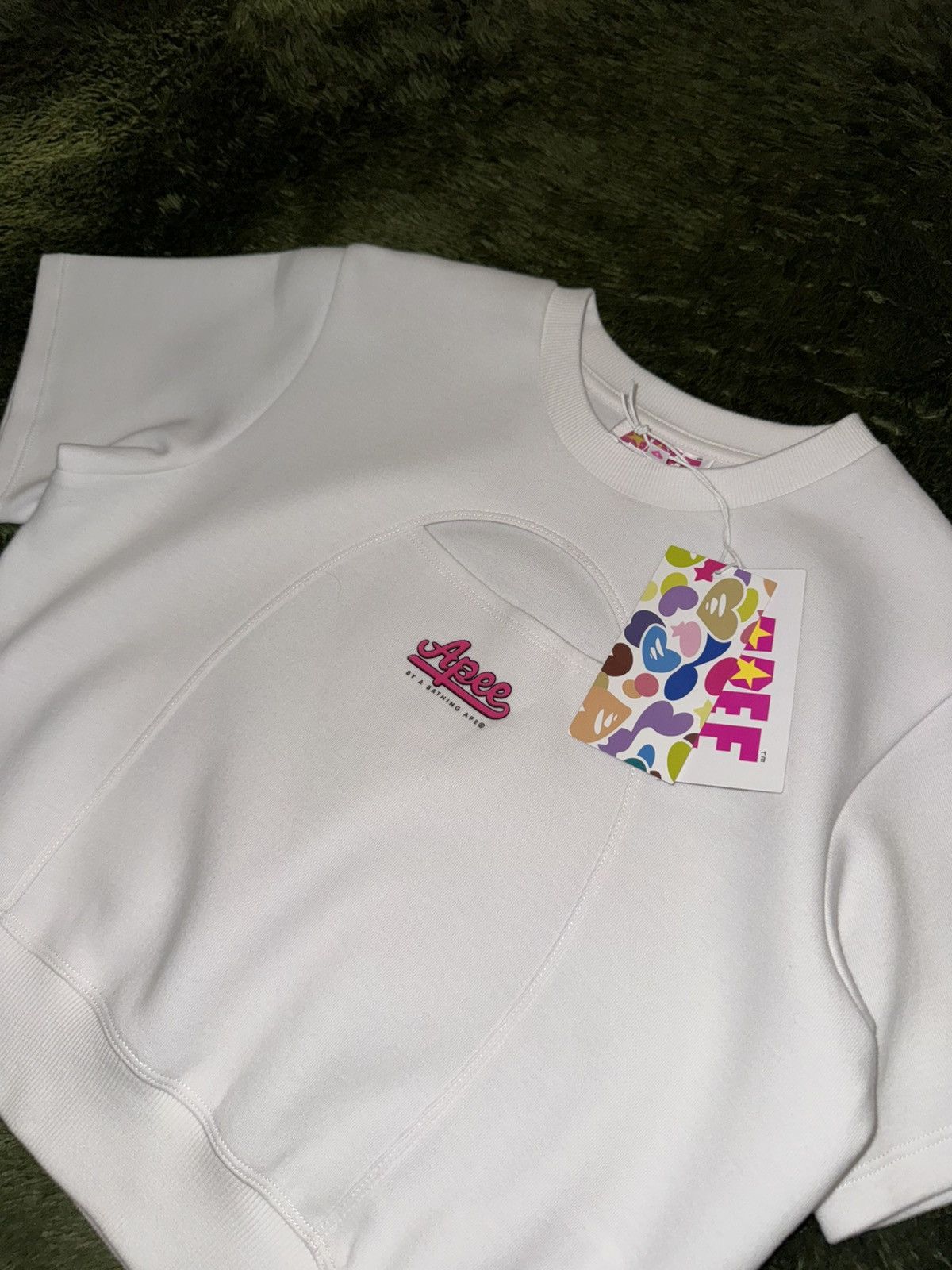 Aape [S] AAPE by A Bathing Ape Cropped Sweat Top White Size S / US 4 / IT 40 - 2 Thumbnail
