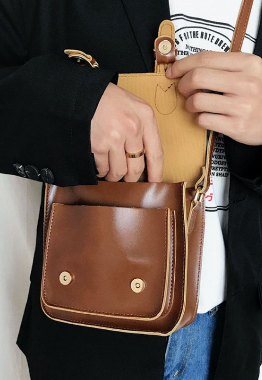 Other Men’s Leather retro shoulder bag Size ONE SIZE - 5 Thumbnail