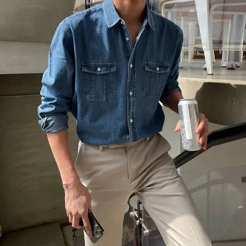 Japanese Brand Kobashi x Ayako Long Sleeve Jean Shirt Size US M / EU 48-50 / 2 - 1 Thumbnail