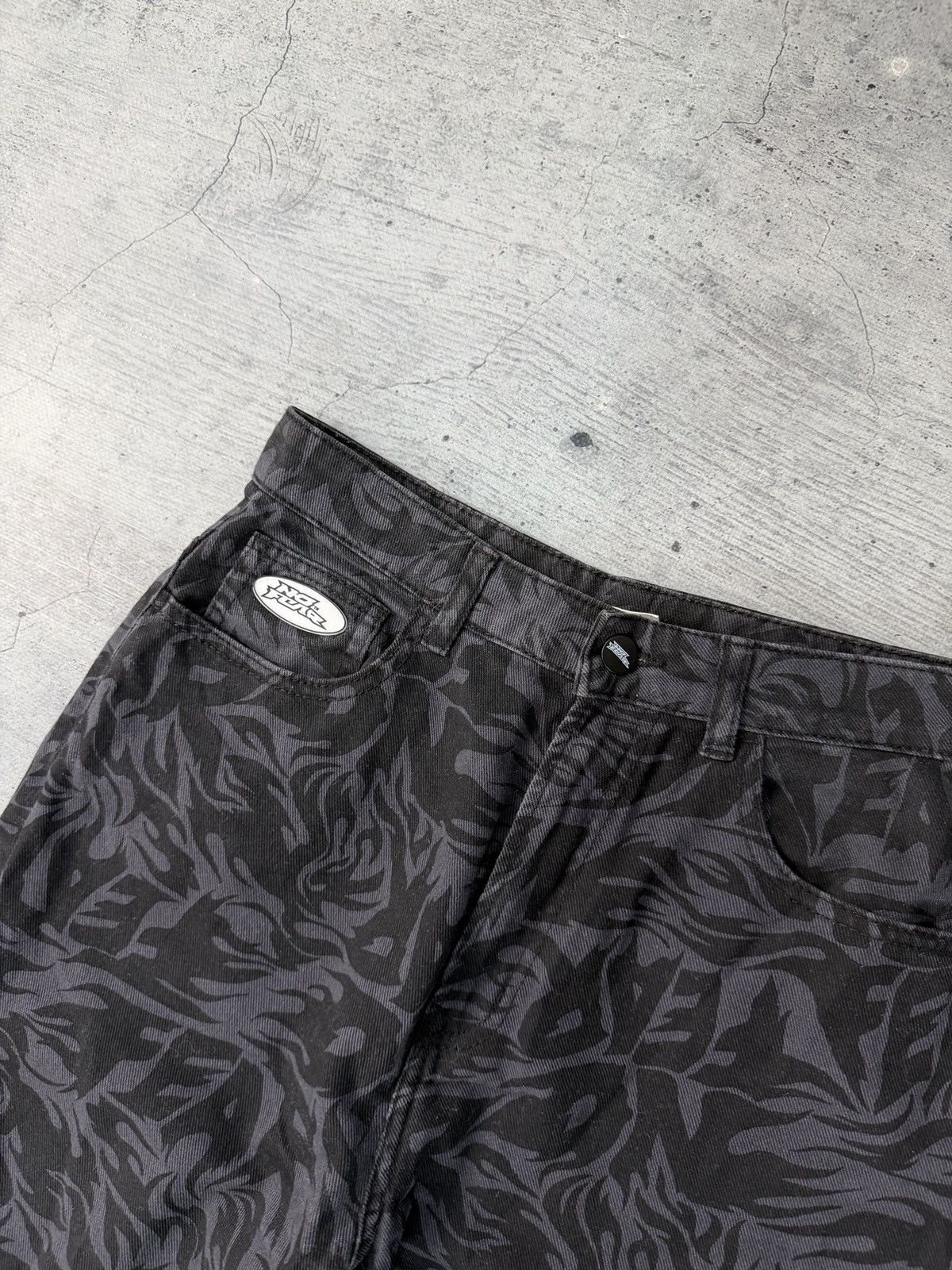 No Fear No Fear x H&M Monogram Printed Wide Denim Pants Jeans Size US 30 / EU 46 - 4 Thumbnail