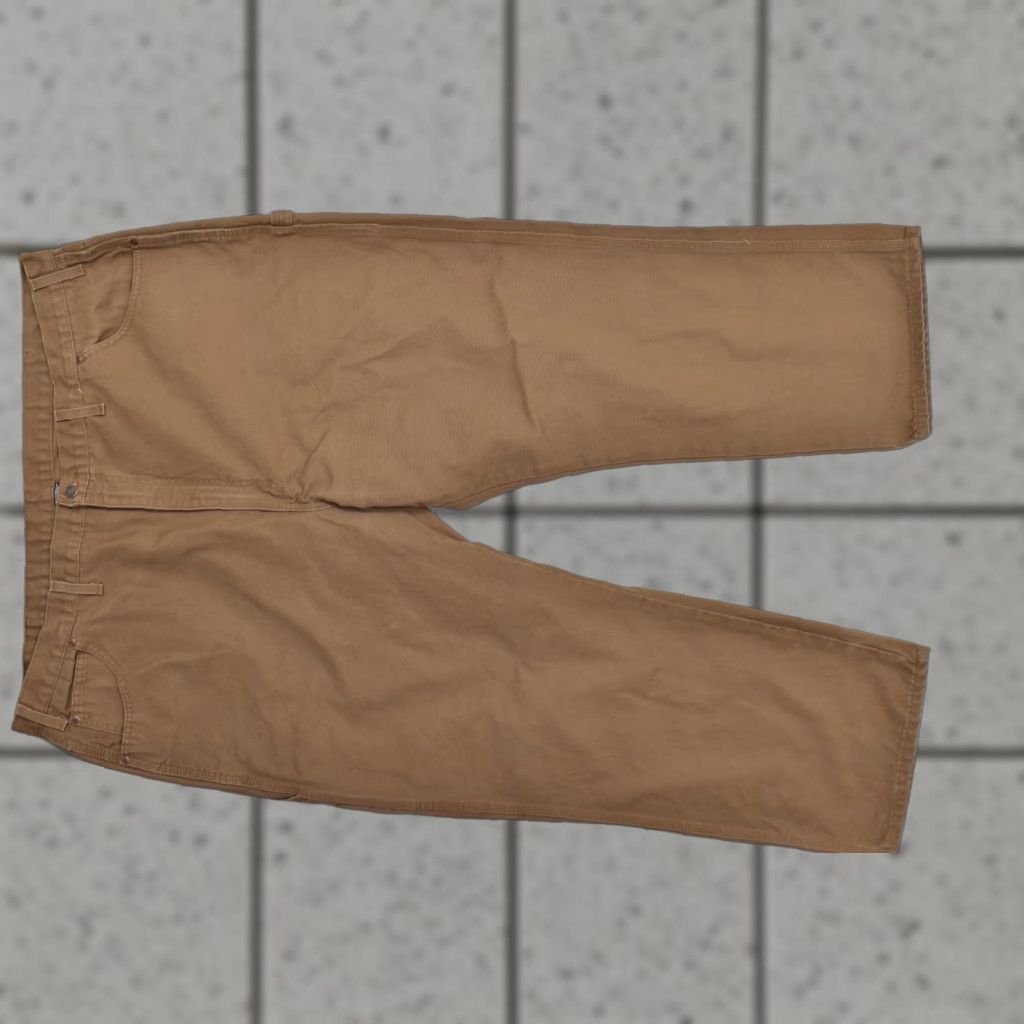 Dickies Dickies Men's Brown Duck Canvas Carpenter Pants Size 48x30 Regular Loose Fit Workwear Straight Leg Mens Brown 48x30 Size US 32 / EU 48 - 1 Thumbnail