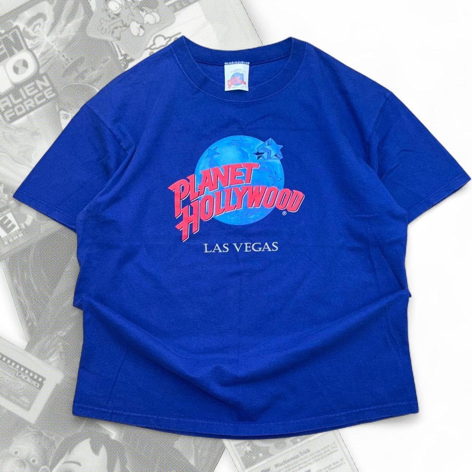 Planet Hollywood Vintage 90’s Blue Planet Hollywood Las Vegas Graphic Tee Size US L / EU 52-54 / 3 - 1 Thumbnail