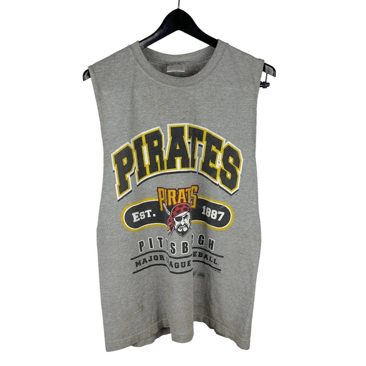 Vintage 90's Pittsburgh Pirates Black Tank Top Size L 