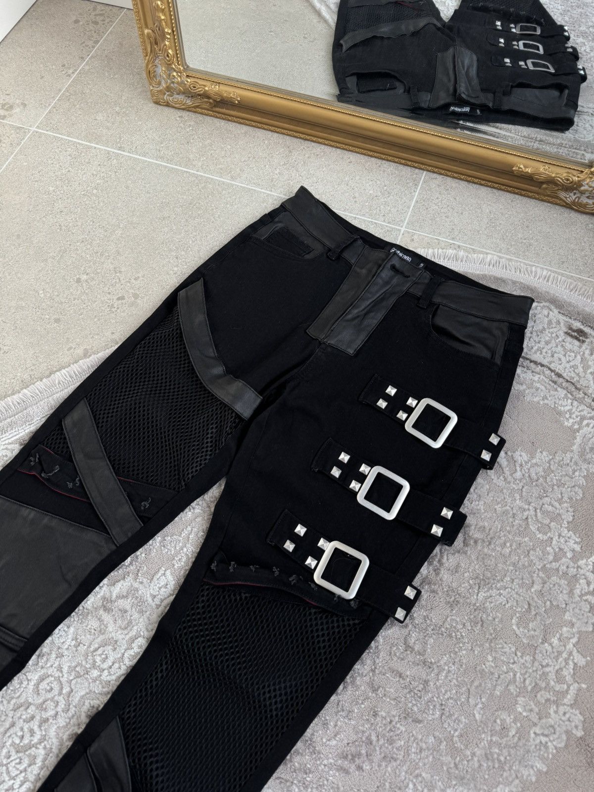 Japanese Brand Rare Pants Gothicana Bondage BDSM Punk Avant-Garde Japan Size US 28 / EU 44 - 2 Thumbnail