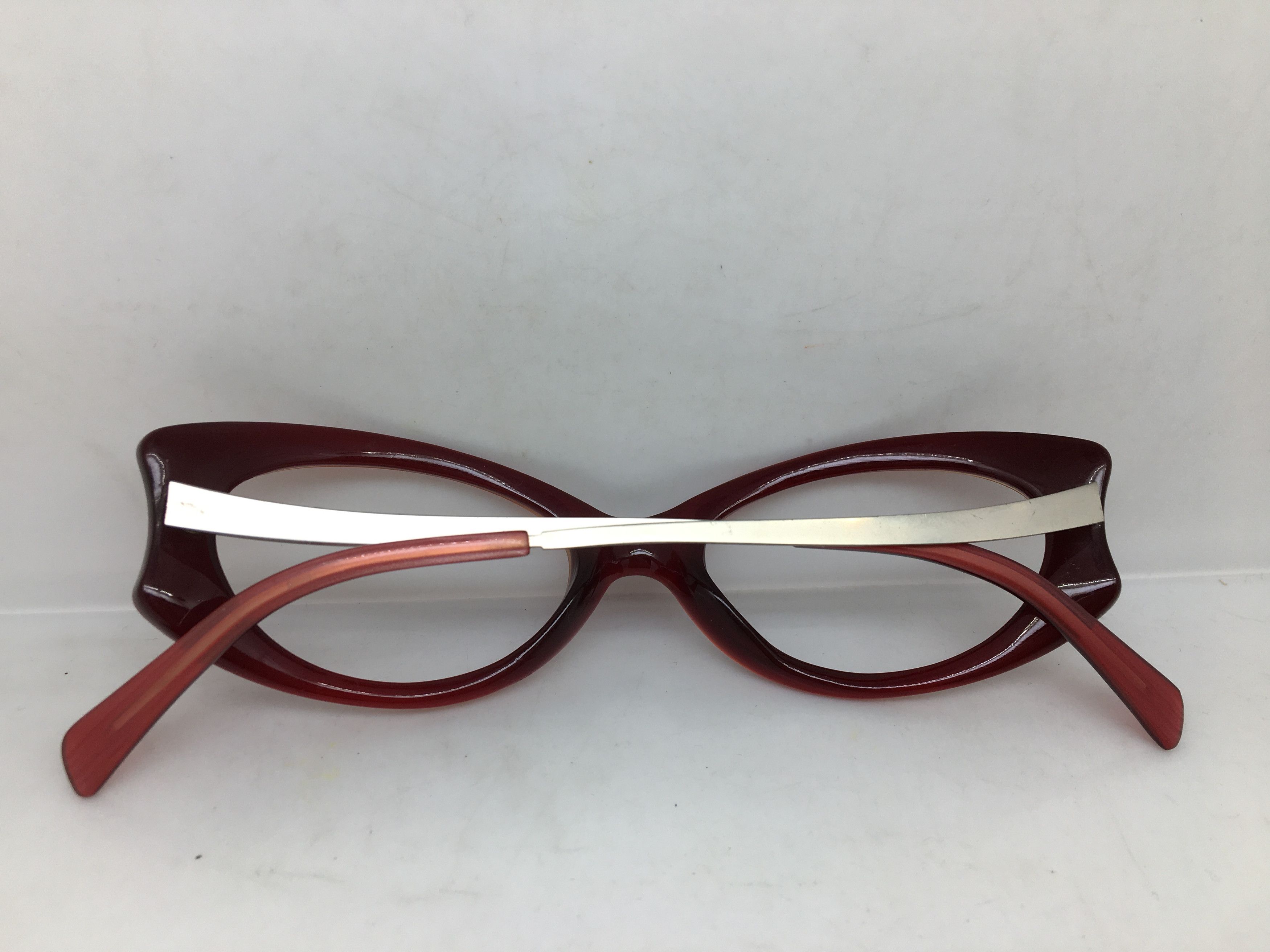 Other Handmade Red Acetate Cat Eye Eyeglasses Frame Size ONE SIZE - 8 Thumbnail