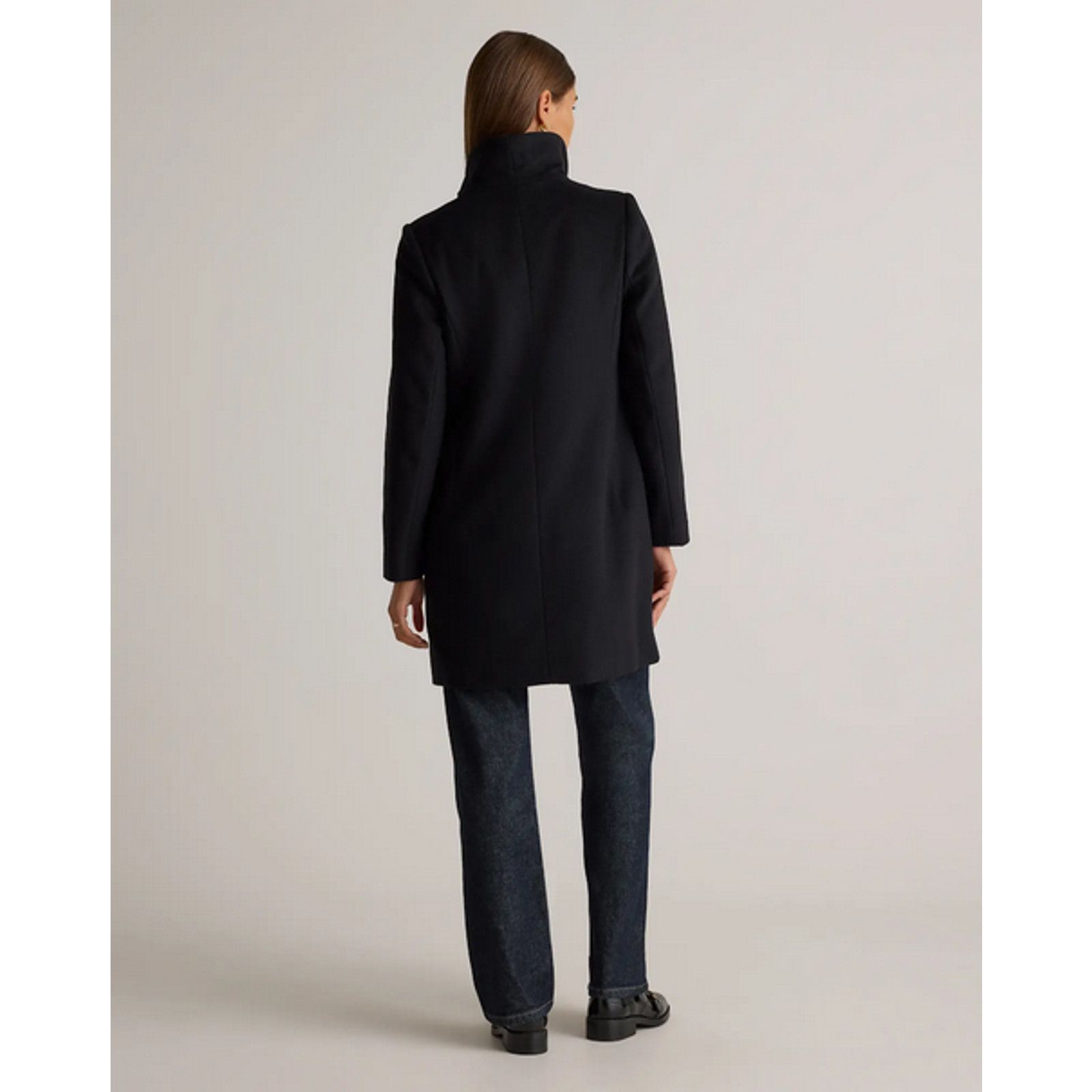 Quince Quince Wool Cocoon Coat Black Size XL NWT Size XL / US 12-14 / IT 48-50 - 4 Thumbnail