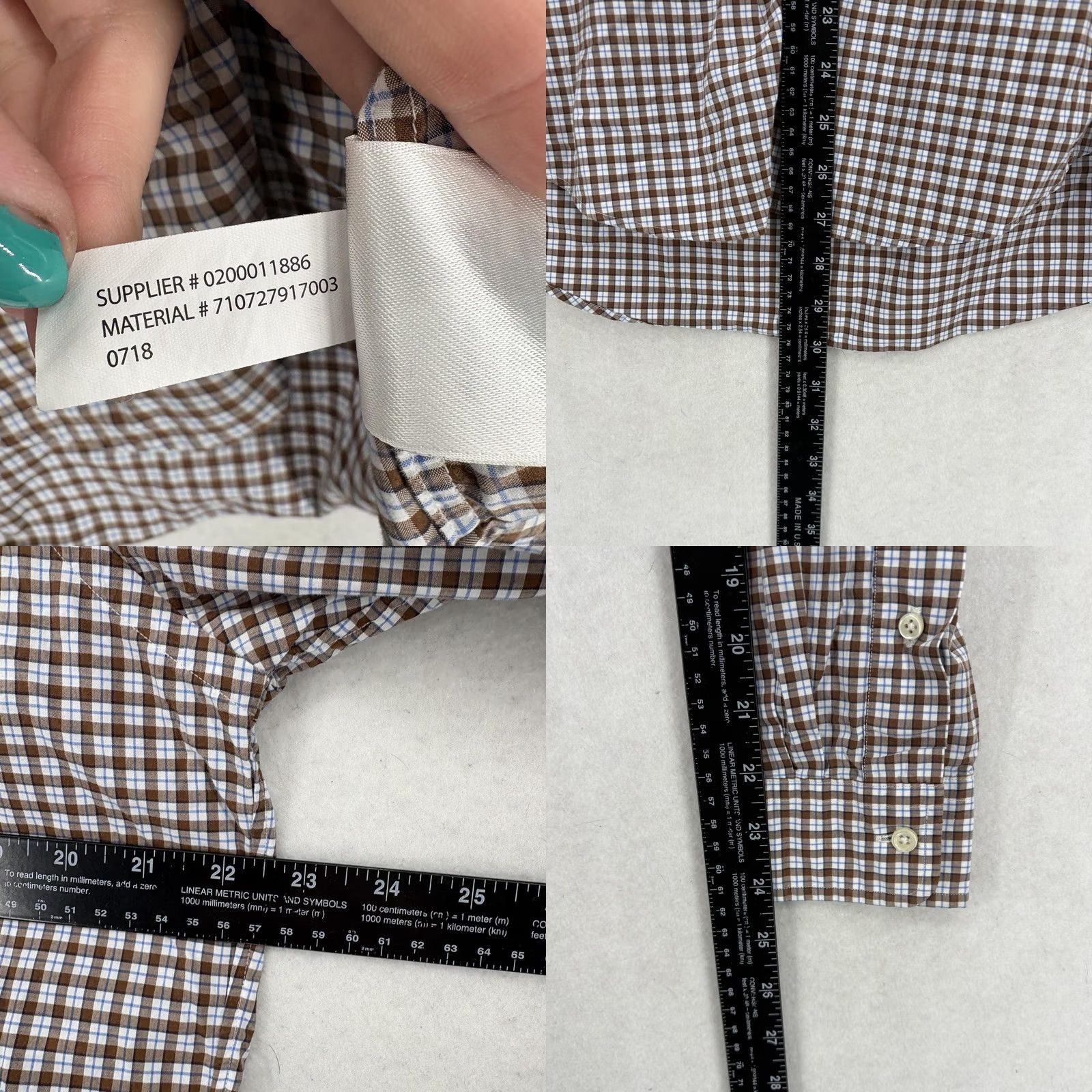 Ralph Lauren Ralph Lauren Shirt Mens Medium Brown Check Long Sleeve Button Down Stretch Pony Size US M / EU 48-50 / 2 - 8 Thumbnail