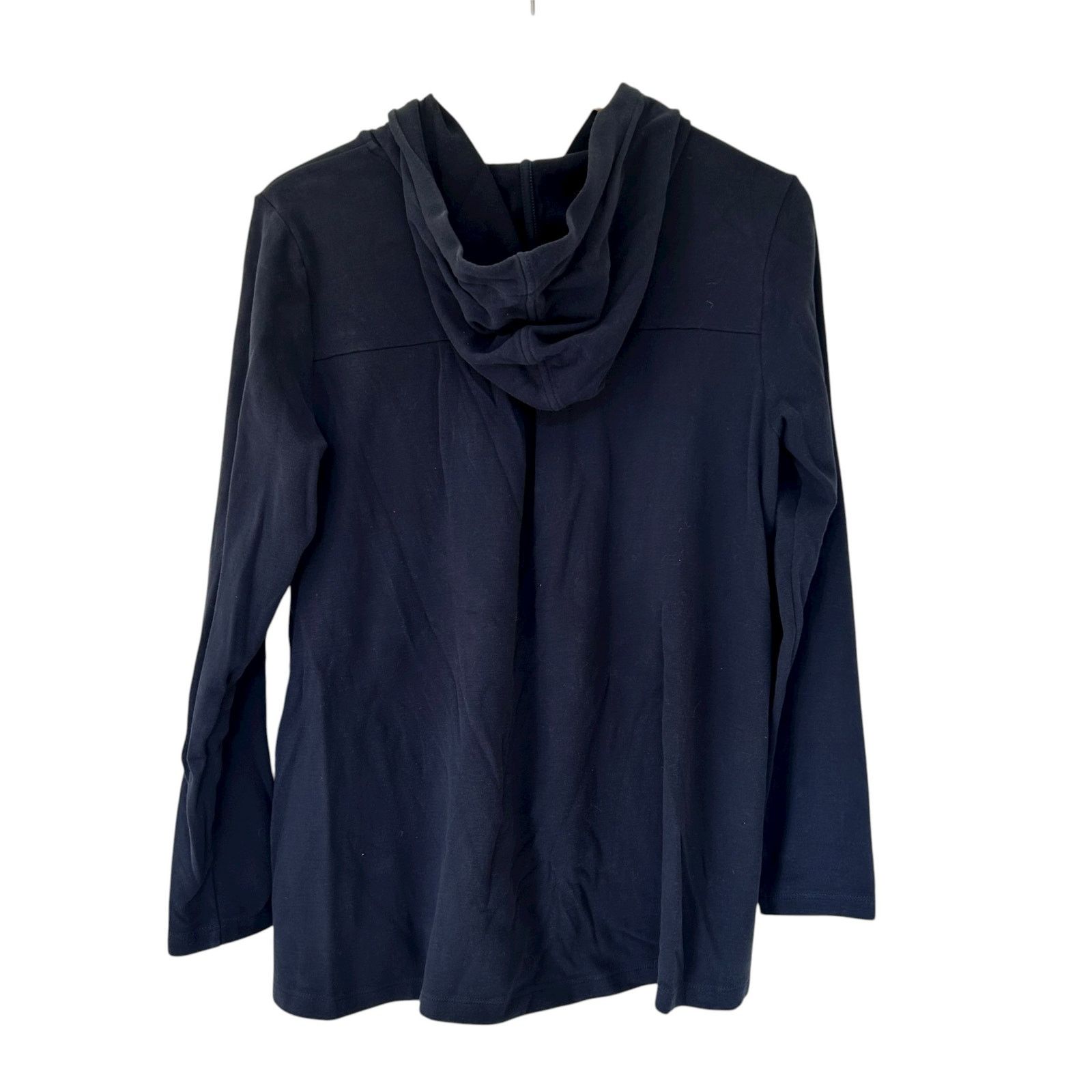 Other J. Jill Pure Jill Navy Blue Popover Hooded Shirt Sz M Size M / US 6-8 / IT 42-44 - 4 Thumbnail