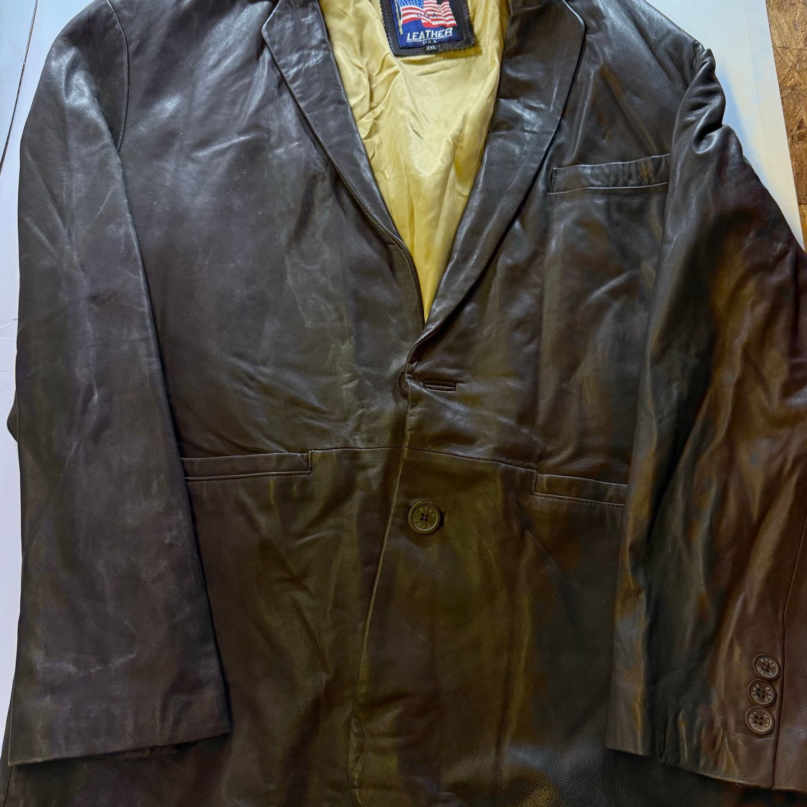 Other Leather USA Jacket Brown/Brown Size 2XL Size US XXL / EU 58 / 5 - 9 Thumbnail