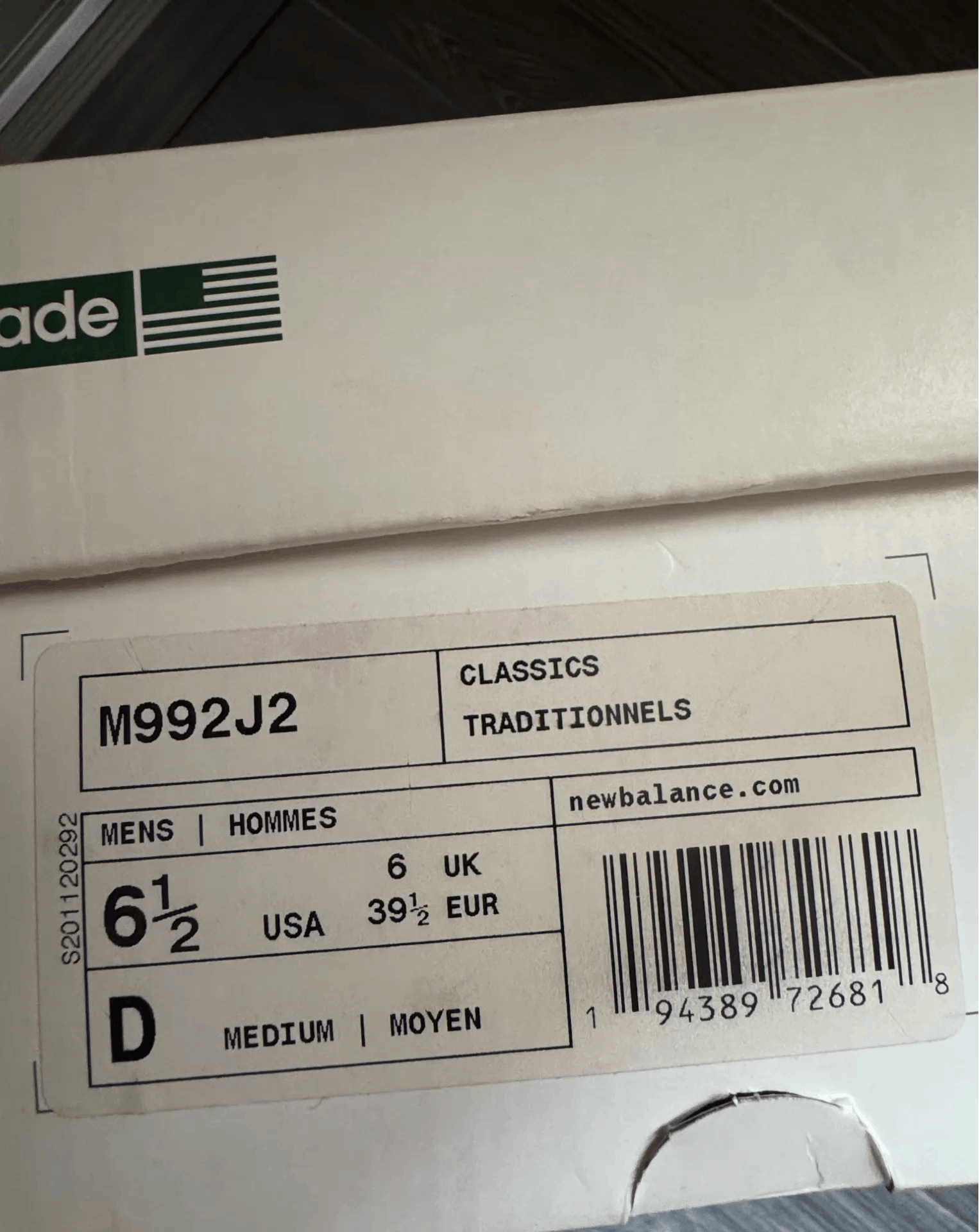 JJJJound jjjjound x New Balance 992 M992J2 98% New 39.5 Size US 6.5 / EU 39-40 - 4 Thumbnail