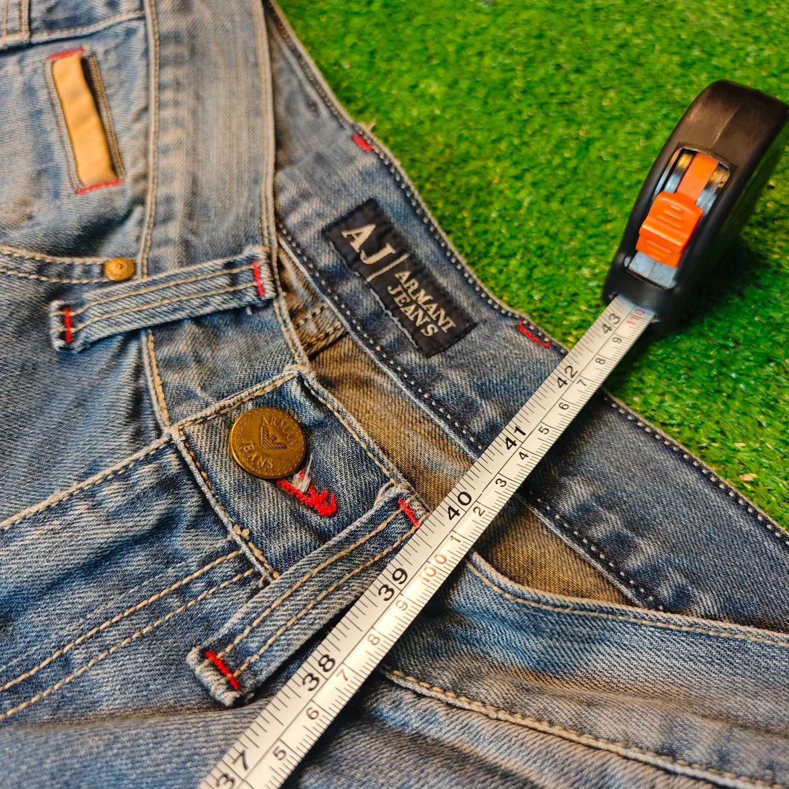Armani Vintage Armani Jeans Mens 30 blue straight zip 90s Size US 30 / EU 46 - 16 Thumbnail