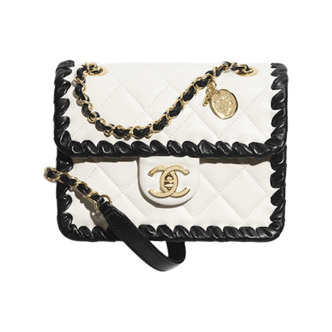 Chanel os11x0326 Size: OS / Mini Flap Bag in White/Black Size ONE SIZE - 1 Preview