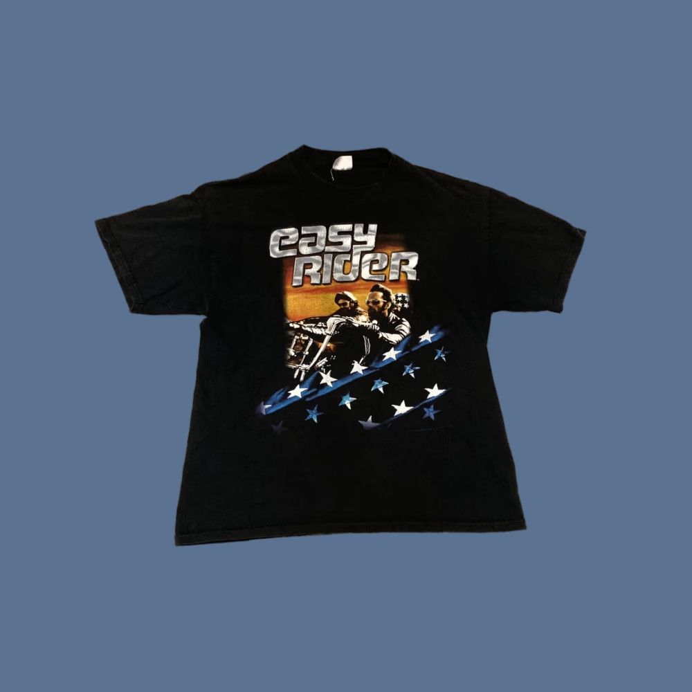 Vintage VINTAGE Easy Rider 2002 MotorCycle Graphic Print T-Shirt M/L Black Men Crew Neck Short Sleeve Cotton Buffalo Motorcycles 90s Size US M / EU 48-50 / 2 - 1 Thumbnail