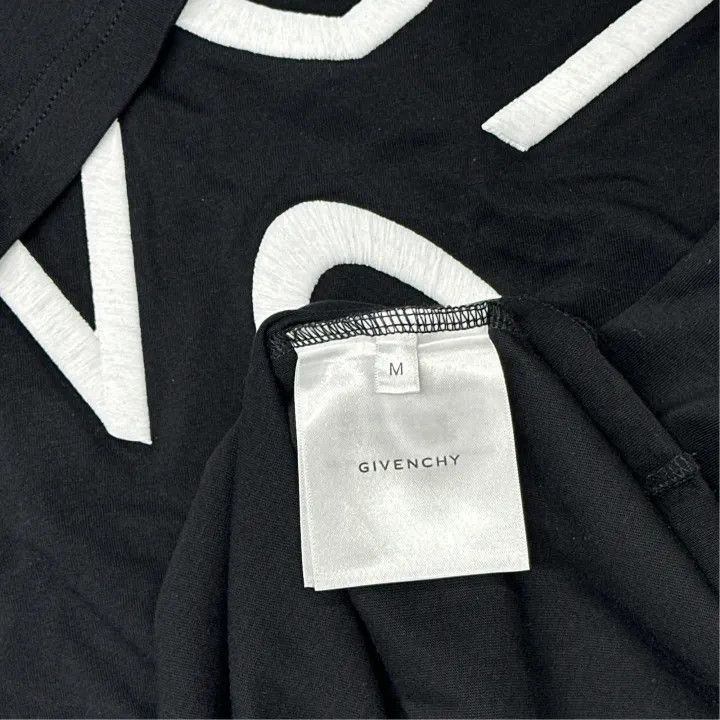 Givenchy Givenchy Givenchy Black Logo Embroidered TShirt -2507 Size US M / EU 48-50 / 2 - 3 Thumbnail