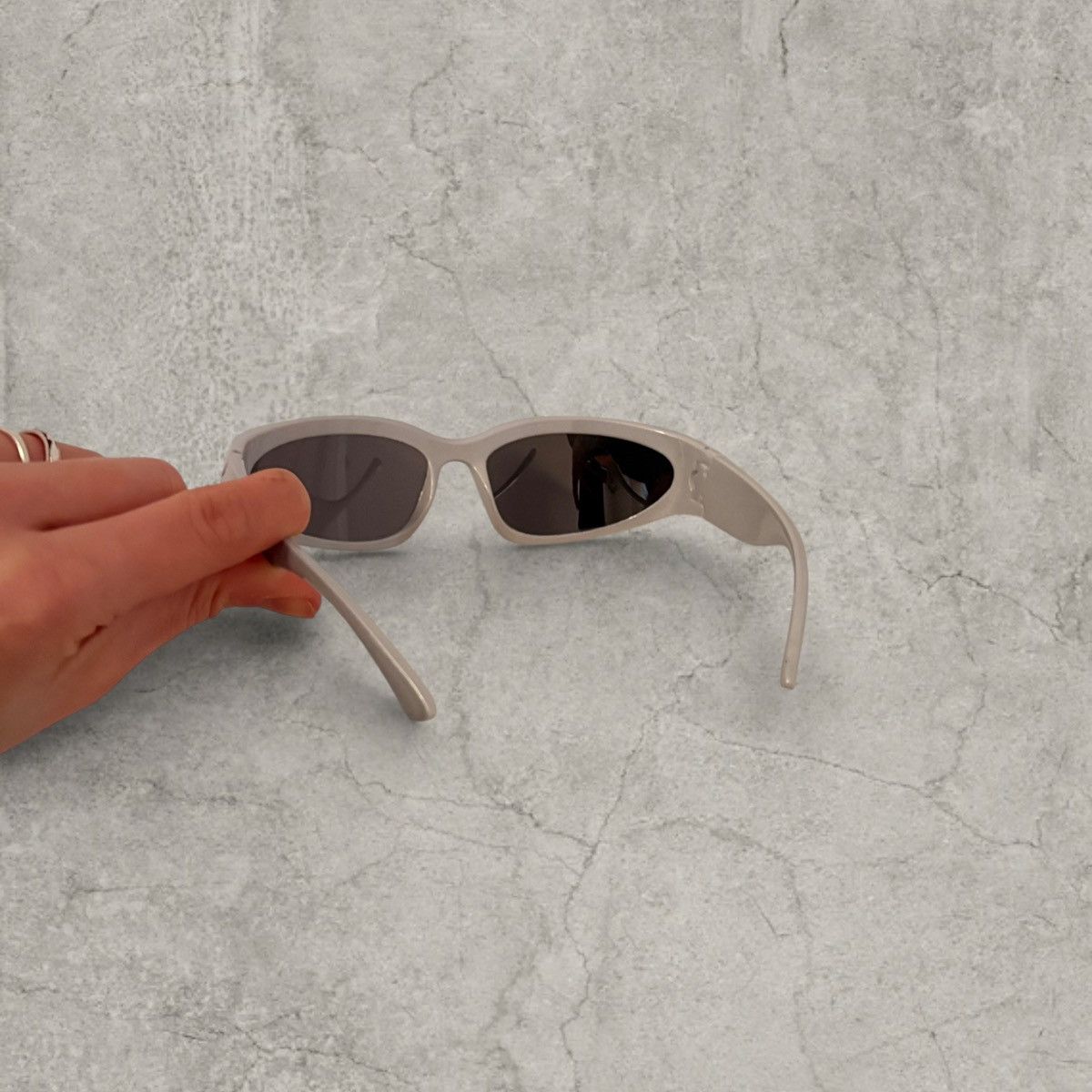 Japanese Brand Cool UV400 alien sunglasses, grey/silver lens. One size Size ONE SIZE - 4 Thumbnail
