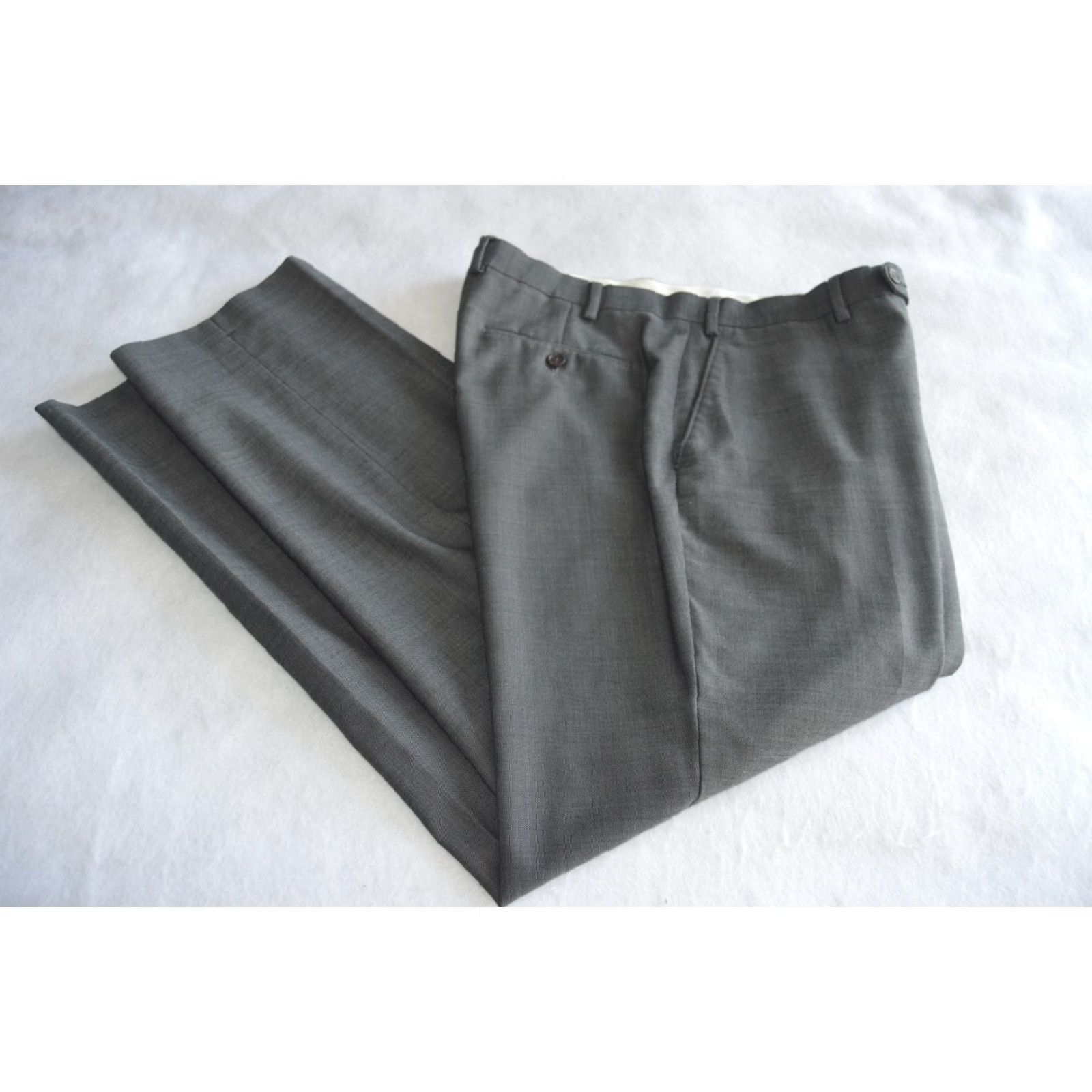 Ralph Lauren Mens Lauren Ralph Lauren Dress Pants Gray Wool Blend 36/32 Dress Pants Regular solid Gray Men’s Pants Size US 36 / EU 52 - 2 Thumbnail