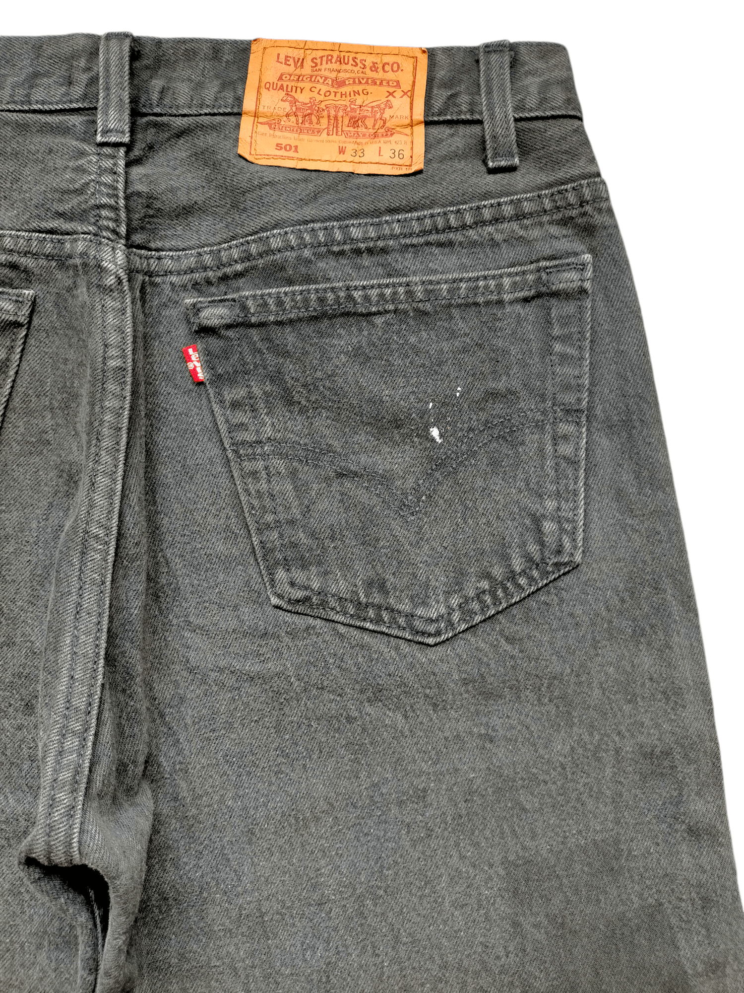 Levi's Vintage 80s-90s Levis Super Black Usa Painted Denim Size US 32 / EU 48 - 13 Thumbnail