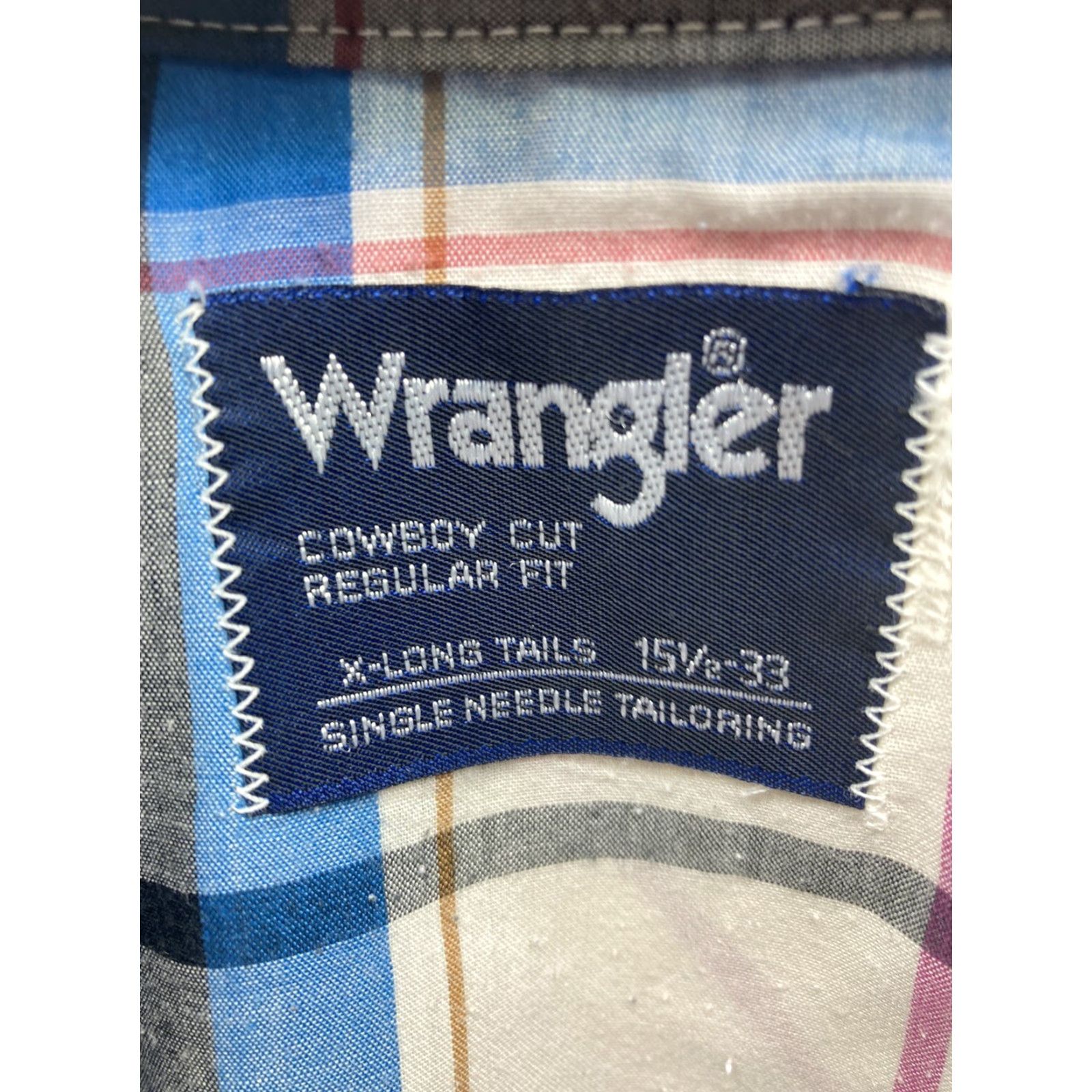 Wrangler VINTAGE Wrangler Pearl Snap Shirt Men M Blue Pink Plaid Long Sleeve Western Size US M / EU 48-50 / 2 - 5 Thumbnail