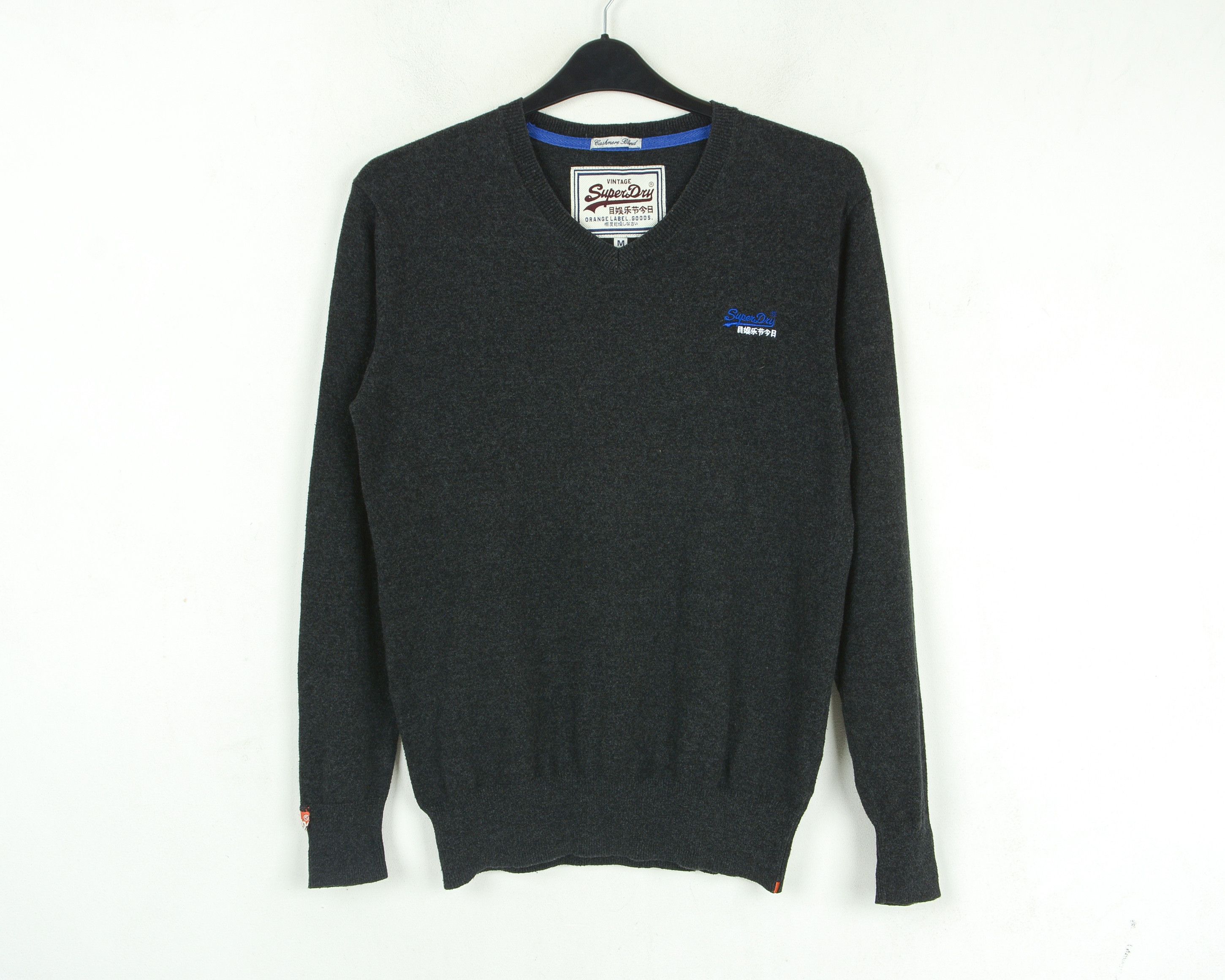 Superdry Jumper Pullover Cotton Cashmere Sweatshirt V-Neck Size US M / EU 48-50 / 2 - 1 Thumbnail