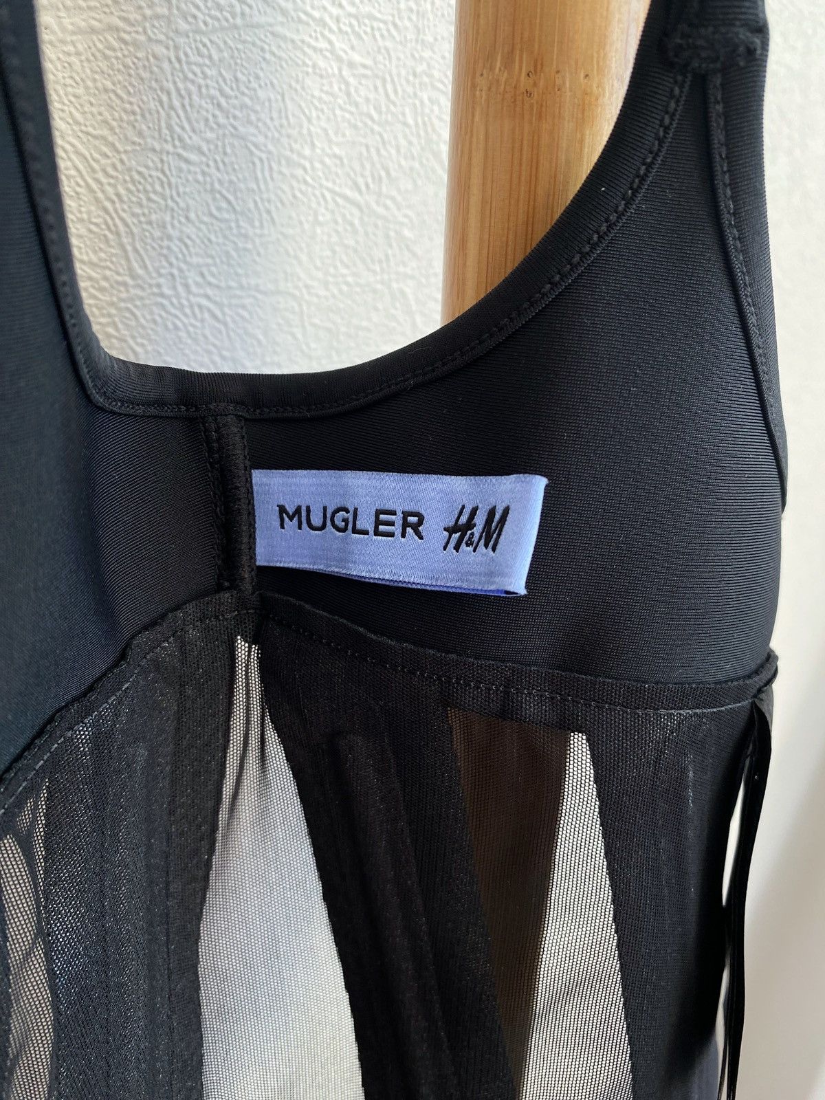 Mugler Mugler x H&M Mesh-Paneled Corset Top Black Size XS Size XS / US 0-2 / IT 36-38 - 13 Thumbnail
