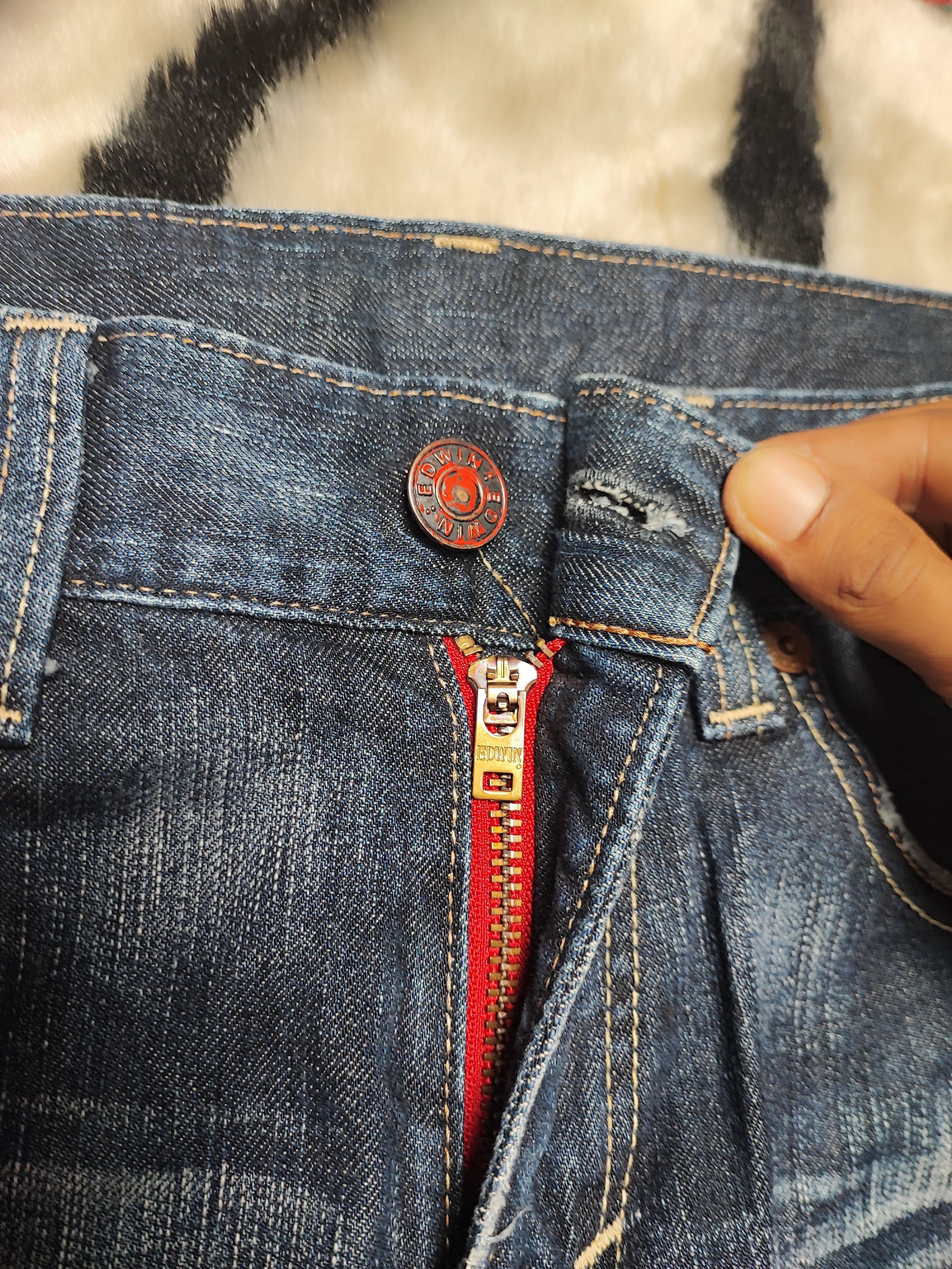Edwin Edwin 503 Blue Trip Japan Distressed Jeans Size US 32 / EU 48 - 8 Thumbnail
