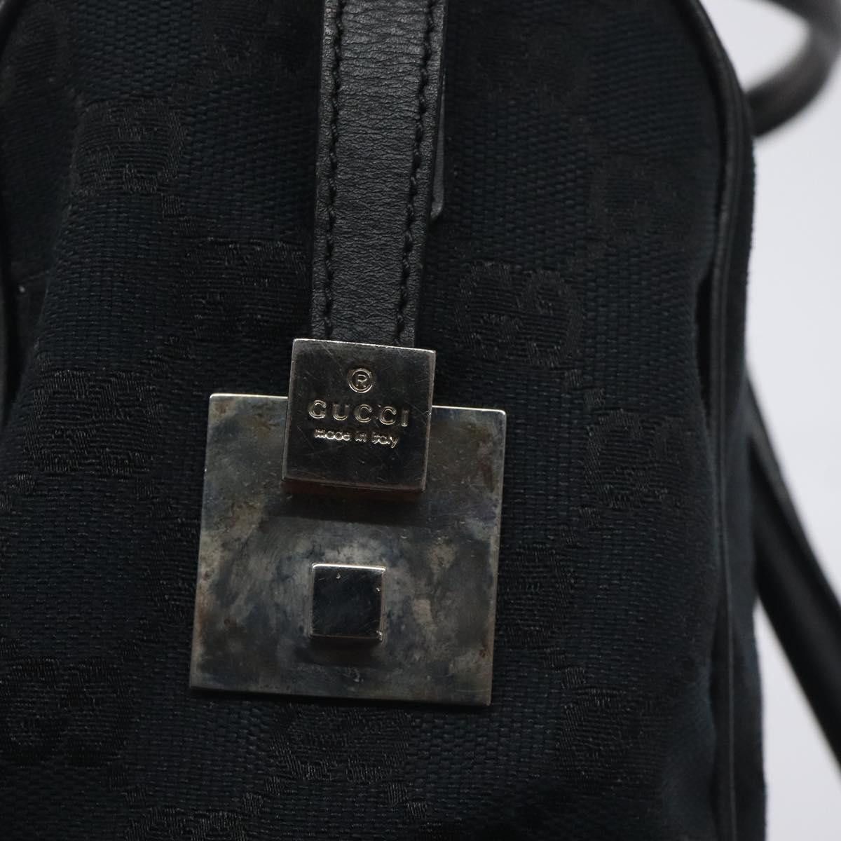 Gucci GUCCI GG Canvas Sherry Line Hand Bag Black Silver 000 0851 Size ONE SIZE - 14 Thumbnail