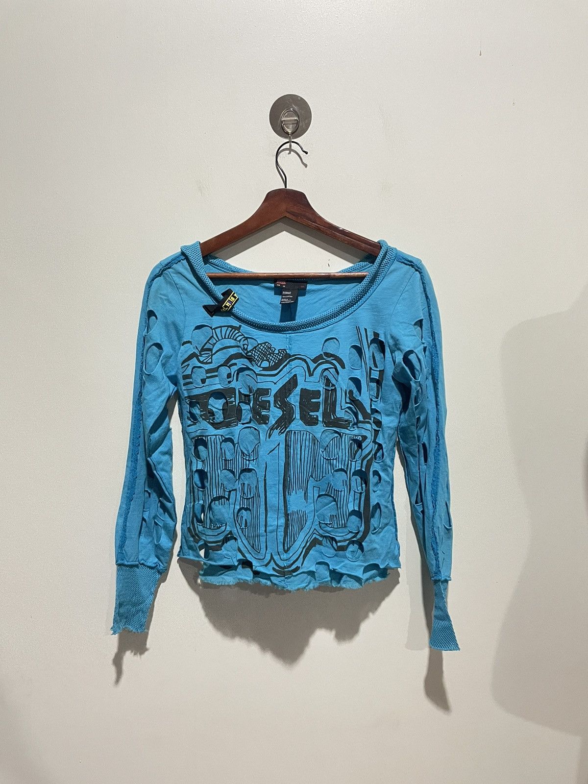 Diesel Diesel Cut Out Double Layer Long Sleeve Tshirt Size XS / US 0-2 / IT 36-38 - 1 Thumbnail