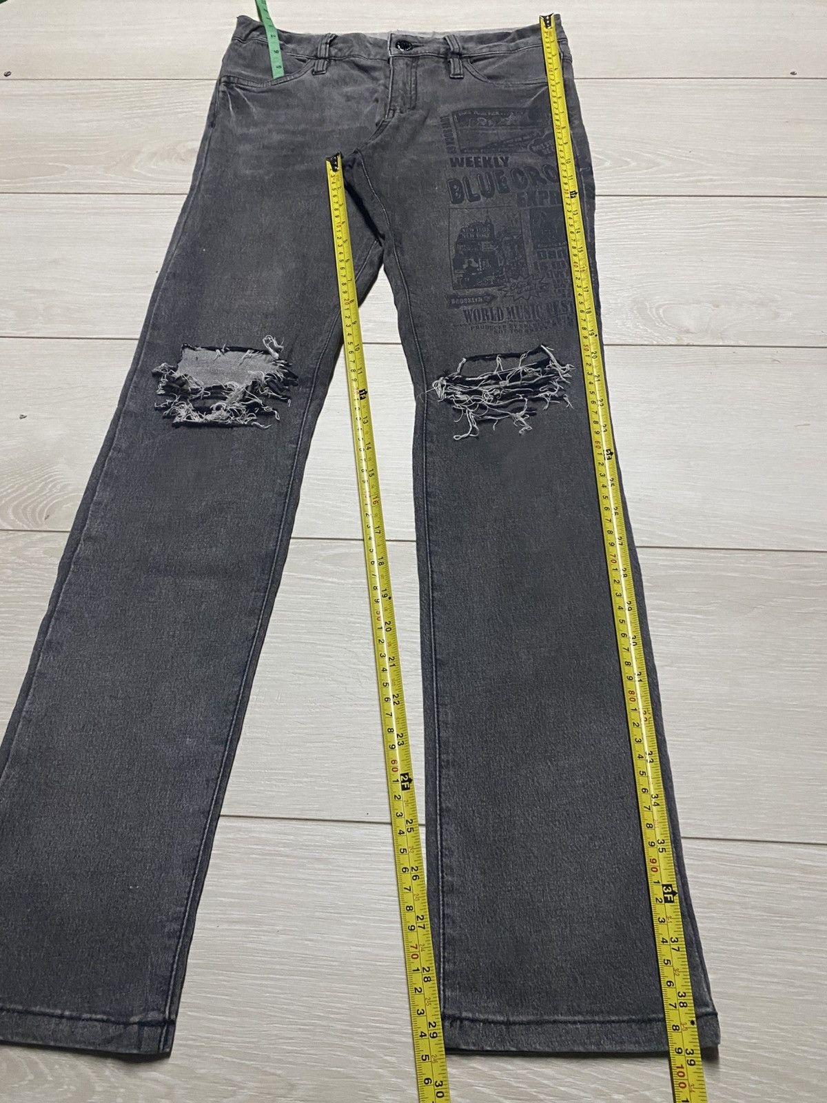 Japanese Brand Vintage Japanese Brand Spicy Label Print Skinny Jeans Size 28" / US 6 / IT 42 - 13 Thumbnail