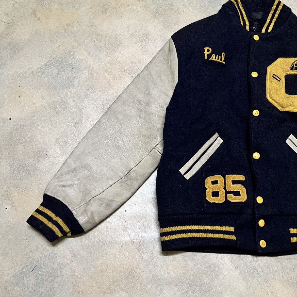 Vintage Vintage Leather Sleeves Varsity Jacket Size US S / EU 44-46 / 1 - 4 Thumbnail