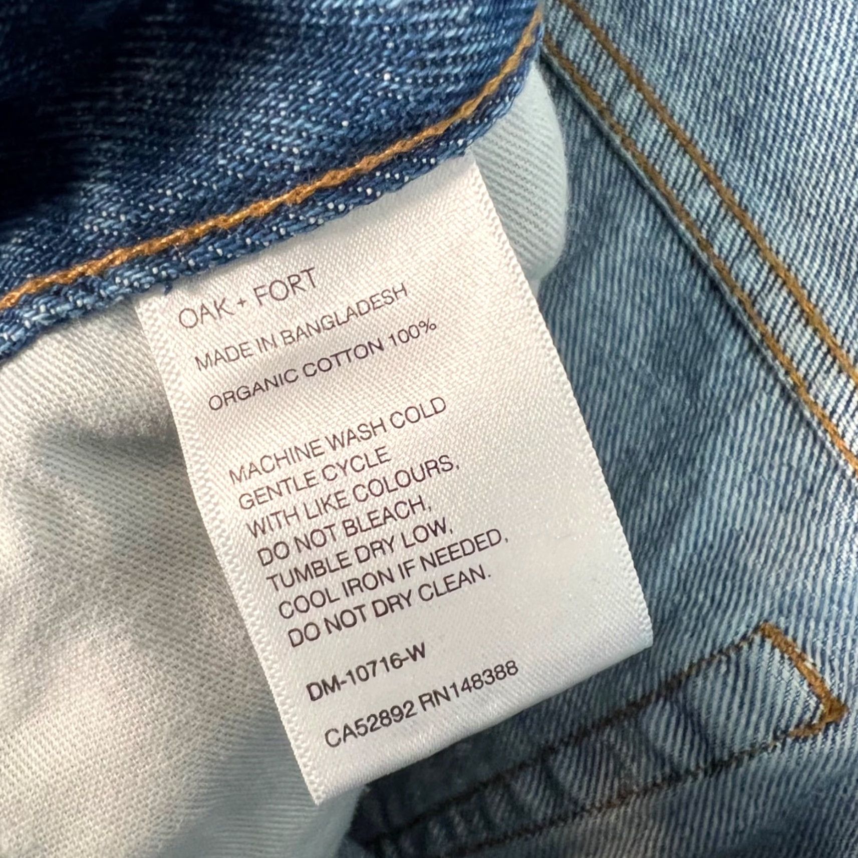Oak + Fort Oak + Fort Denim Jeans Womens 29 High-Waist Wide Blue 5-Pocket Style Wide-Leg Jeans Womens Size ONE SIZE - 4 Thumbnail