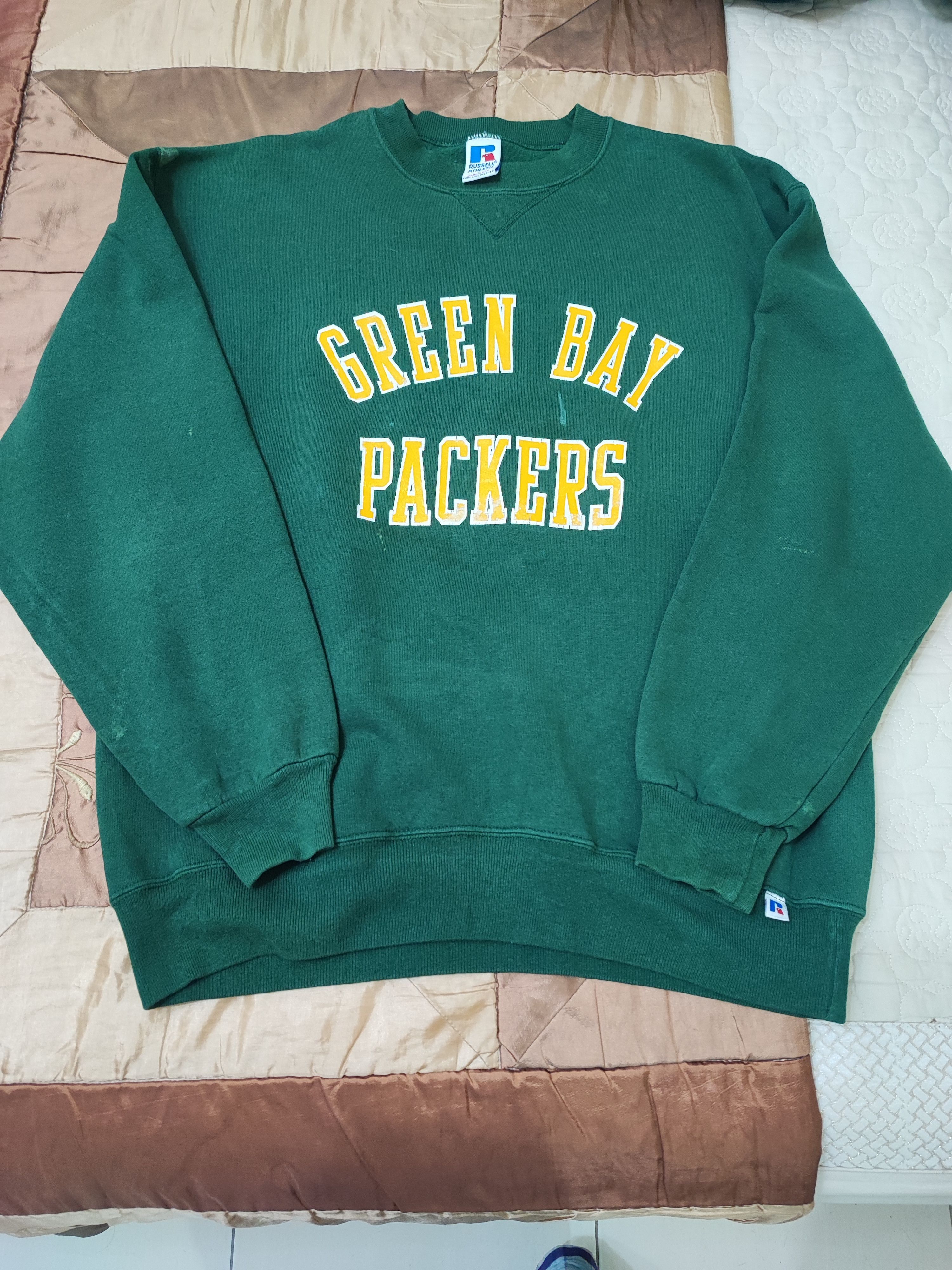 Vintage Vintage Russell Sweatshirt Crewneck Green Bay Packers Size US L / EU 52-54 / 3 - 3 Thumbnail