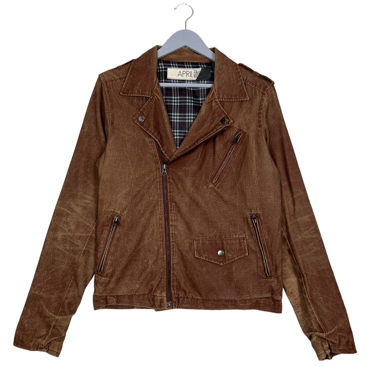 April 77 🔥 APRIL 77 Record Double colar MOTO RIDER JACKET Size US S / EU 44-46 / 1 - 1 Thumbnail