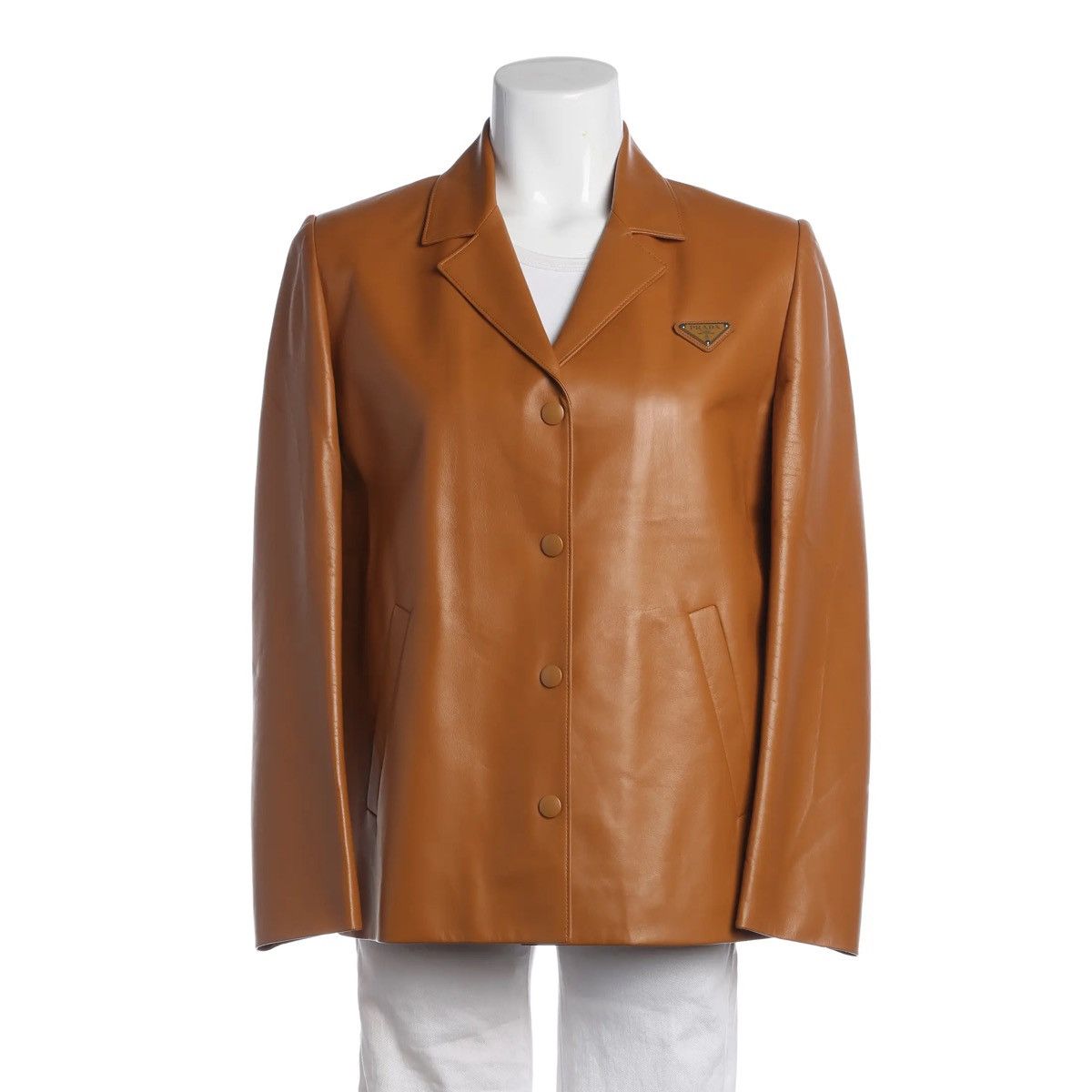 Prada Prada Leather Blazer Jacket Size XS / US 0-2 / IT 36-38 - 1 Thumbnail