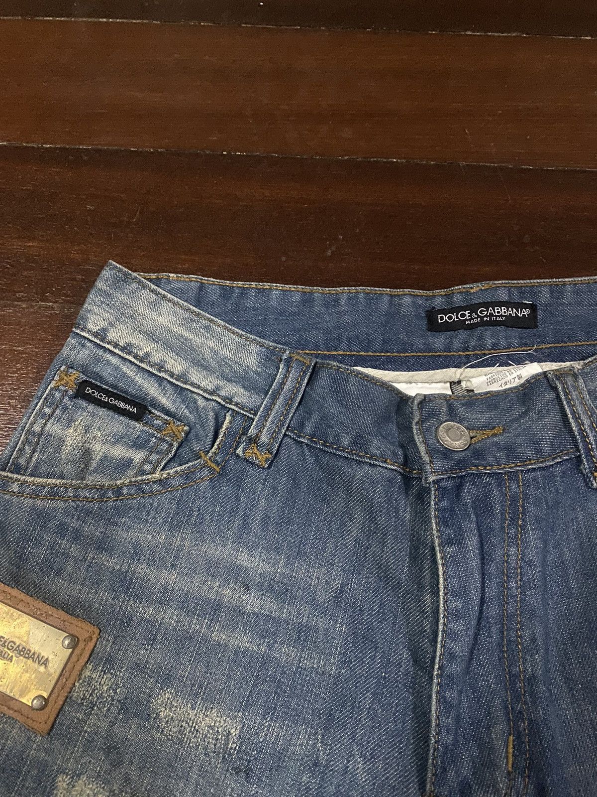 DOLCE & GABBANA SEX FLARE JEANS DISTRESSED RIPPED SPLATED